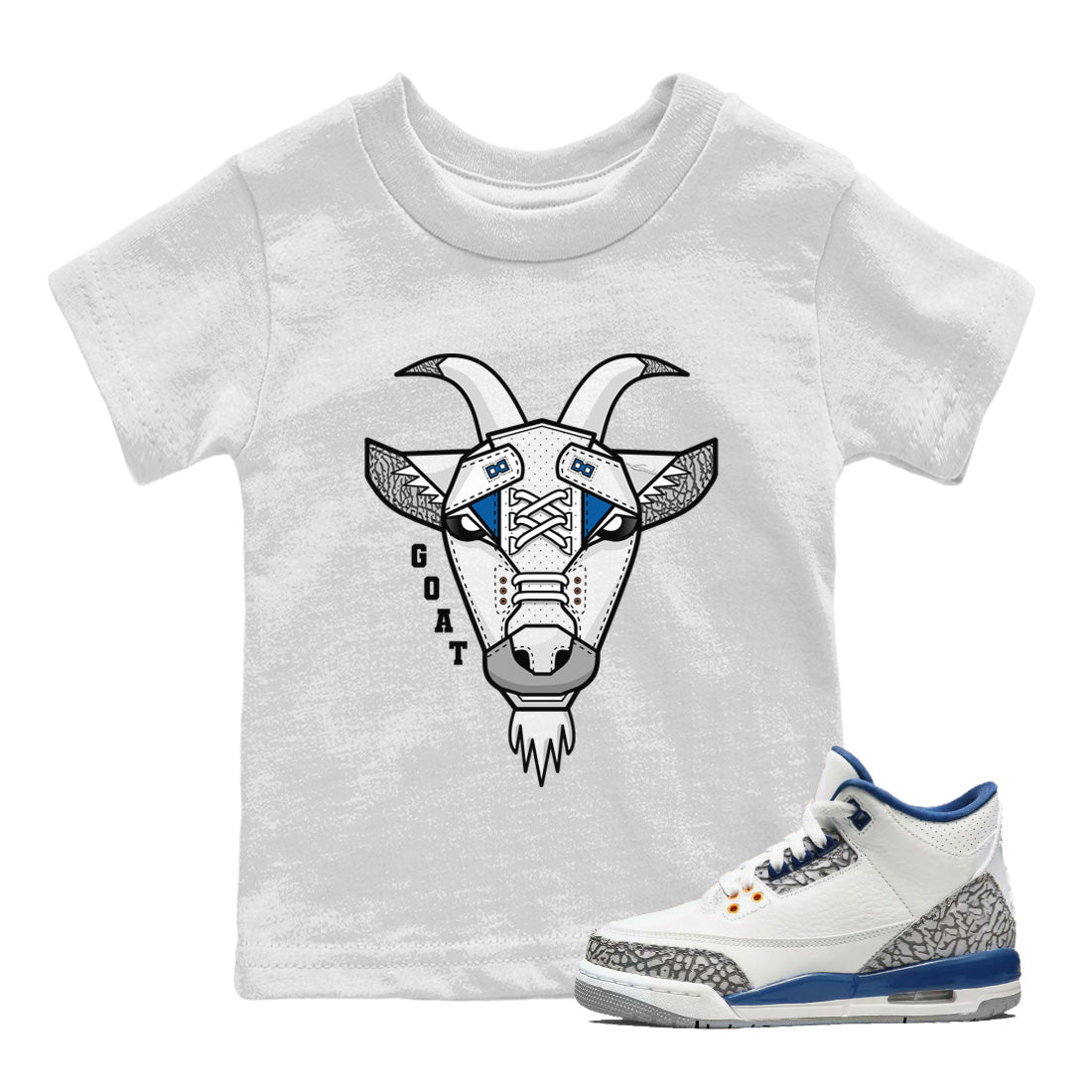 Goat Face Kids Tops - Air Jordan 3 Wizards