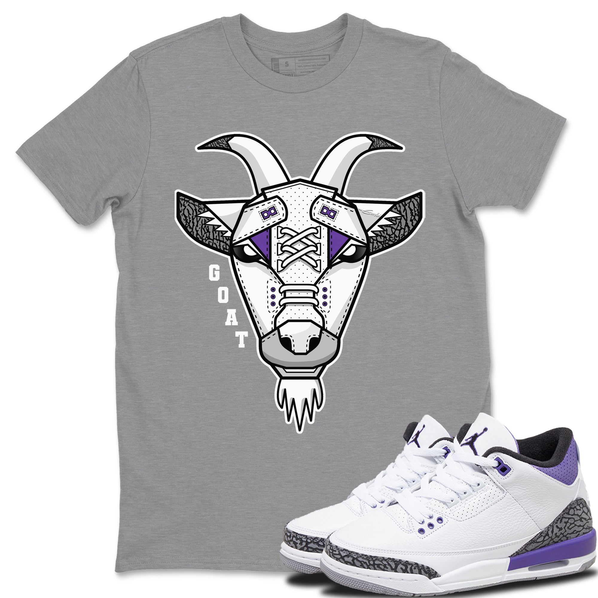 Goat Face Unisex Tops - Air Jordan 3 Dark Iris