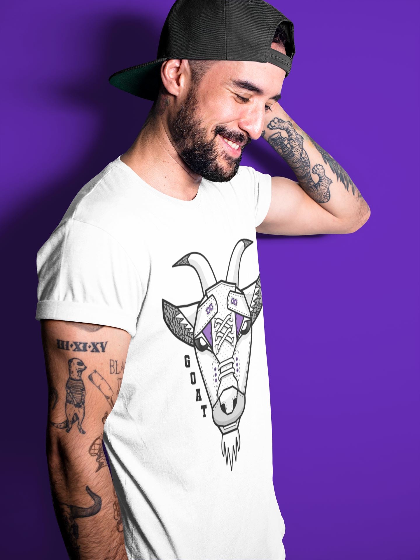 Goat Face Unisex Tops - Air Jordan 3 Dark Iris