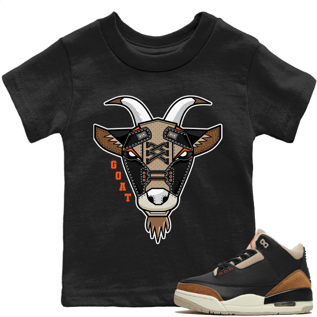 Goat Face Kids Tops - Air Jordan 3 Desert Elephant