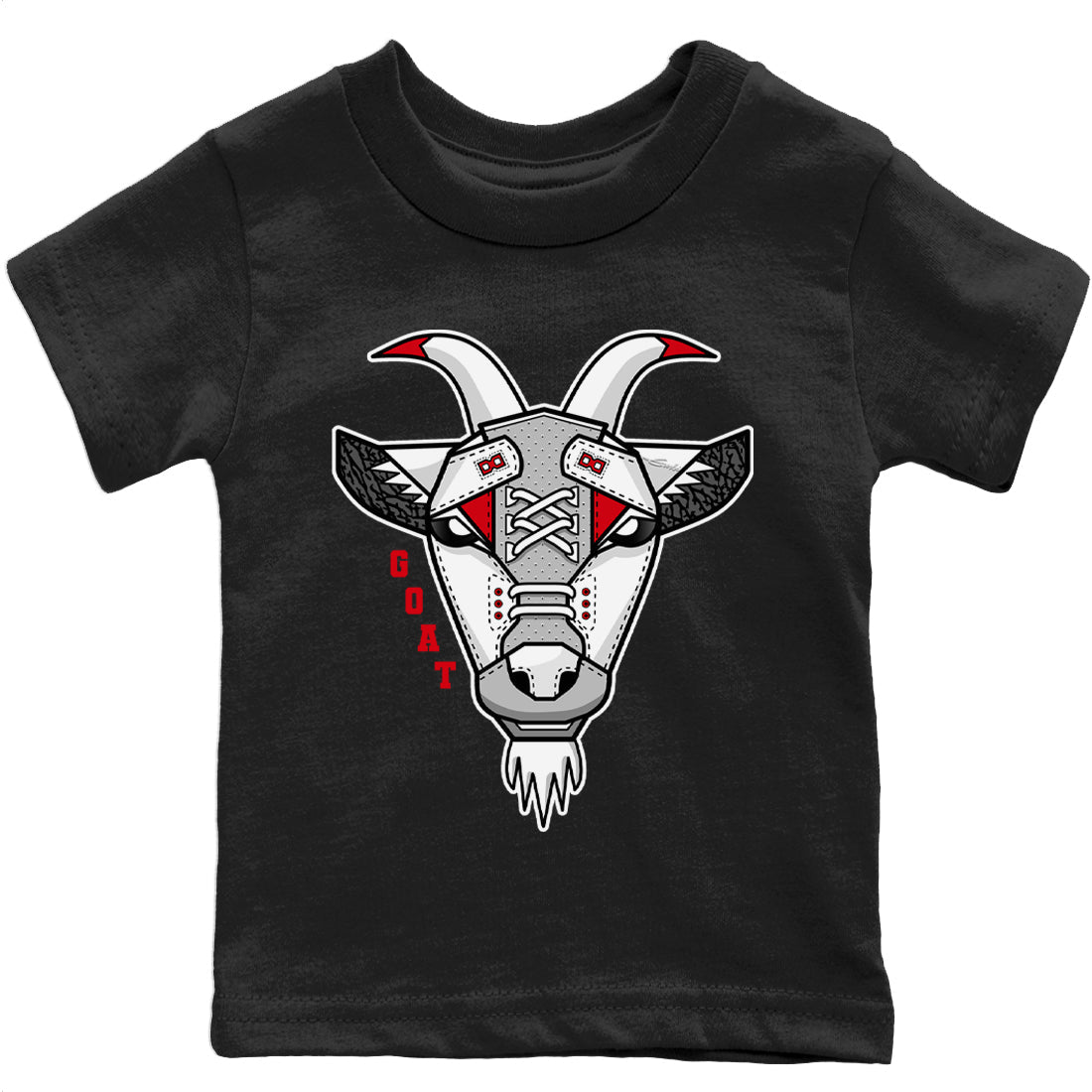 Goat Face Kids Tops - Air Jordan 3 Fire Red
