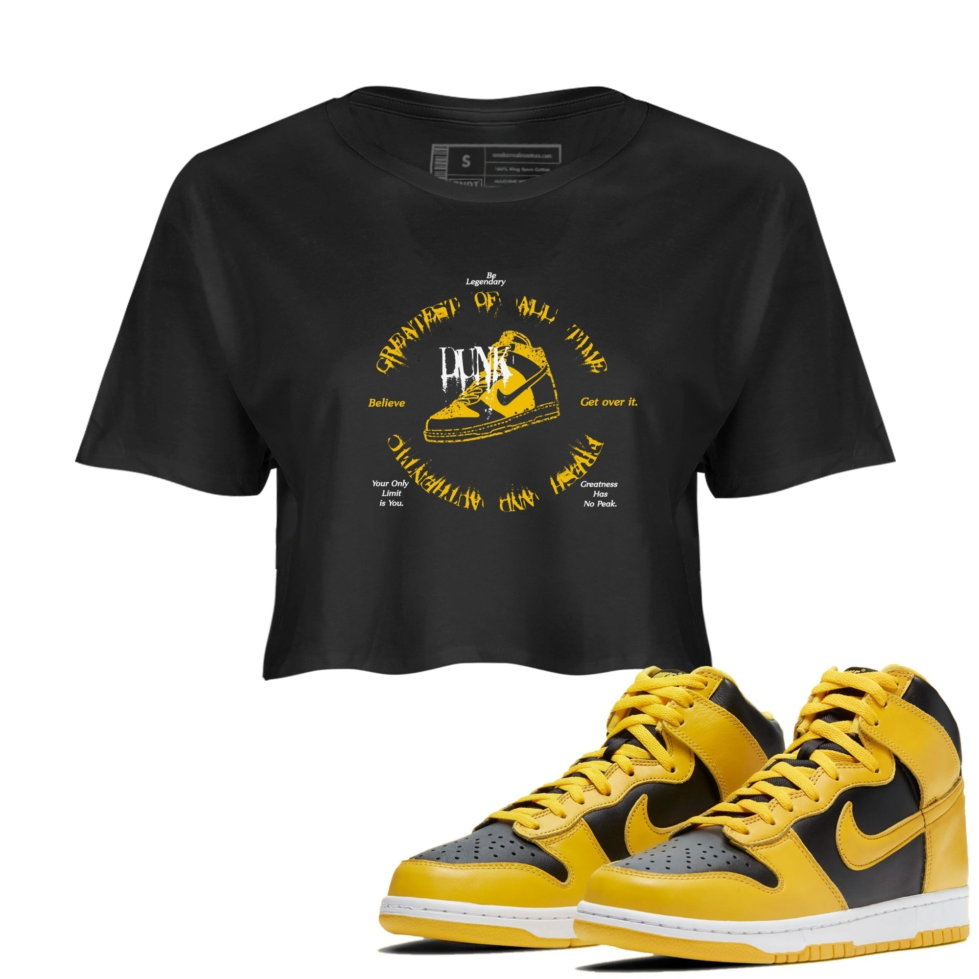 Goat Kick snkmatch Women's Top - Dunk High Pollen