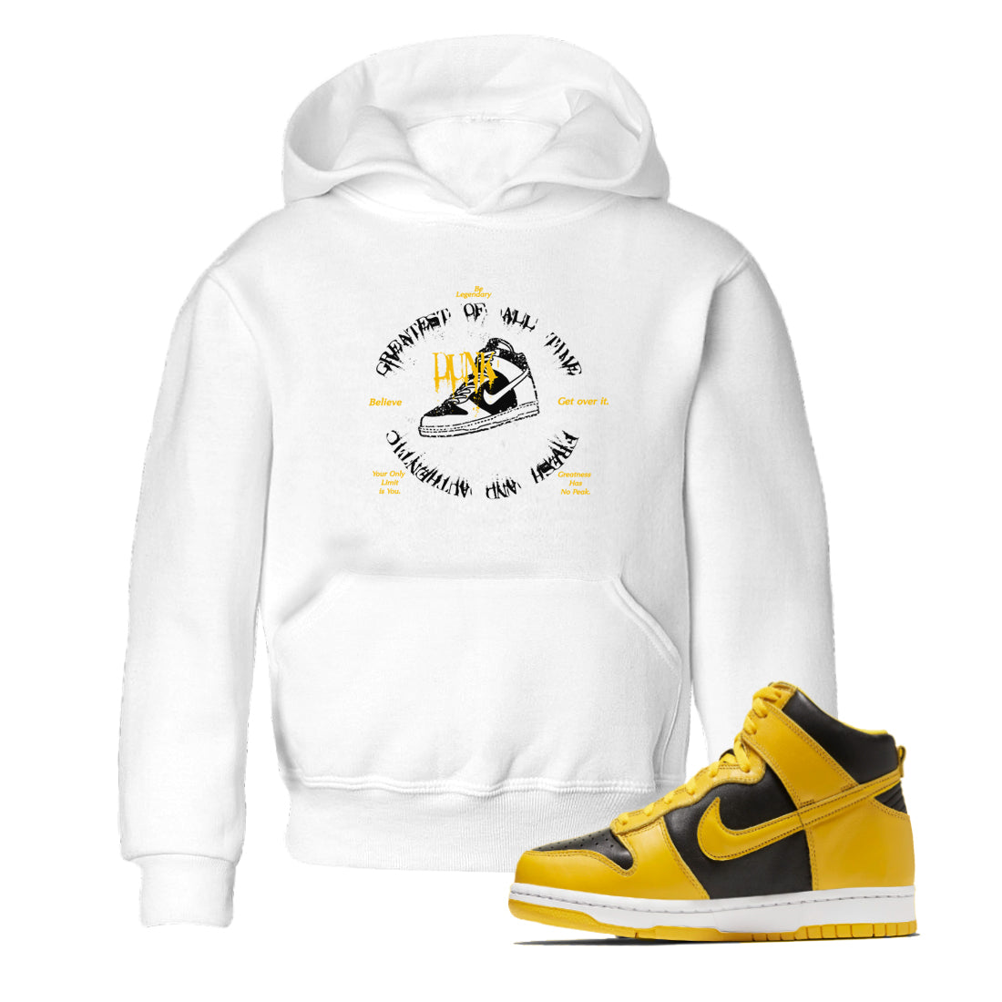 Goat Kick snkmatch Tees Kids - Dunk High Pollen