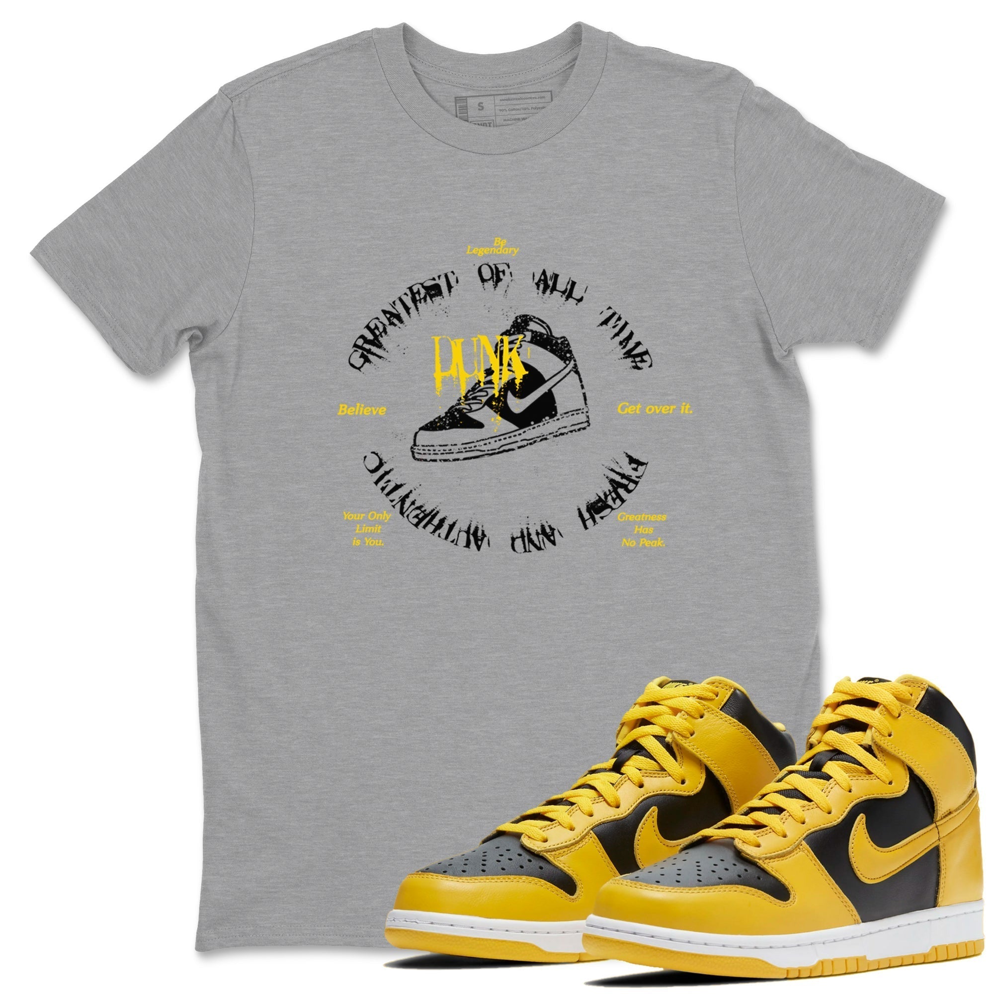 Goat Kick snkmatch Tees - Dunk High Pollen