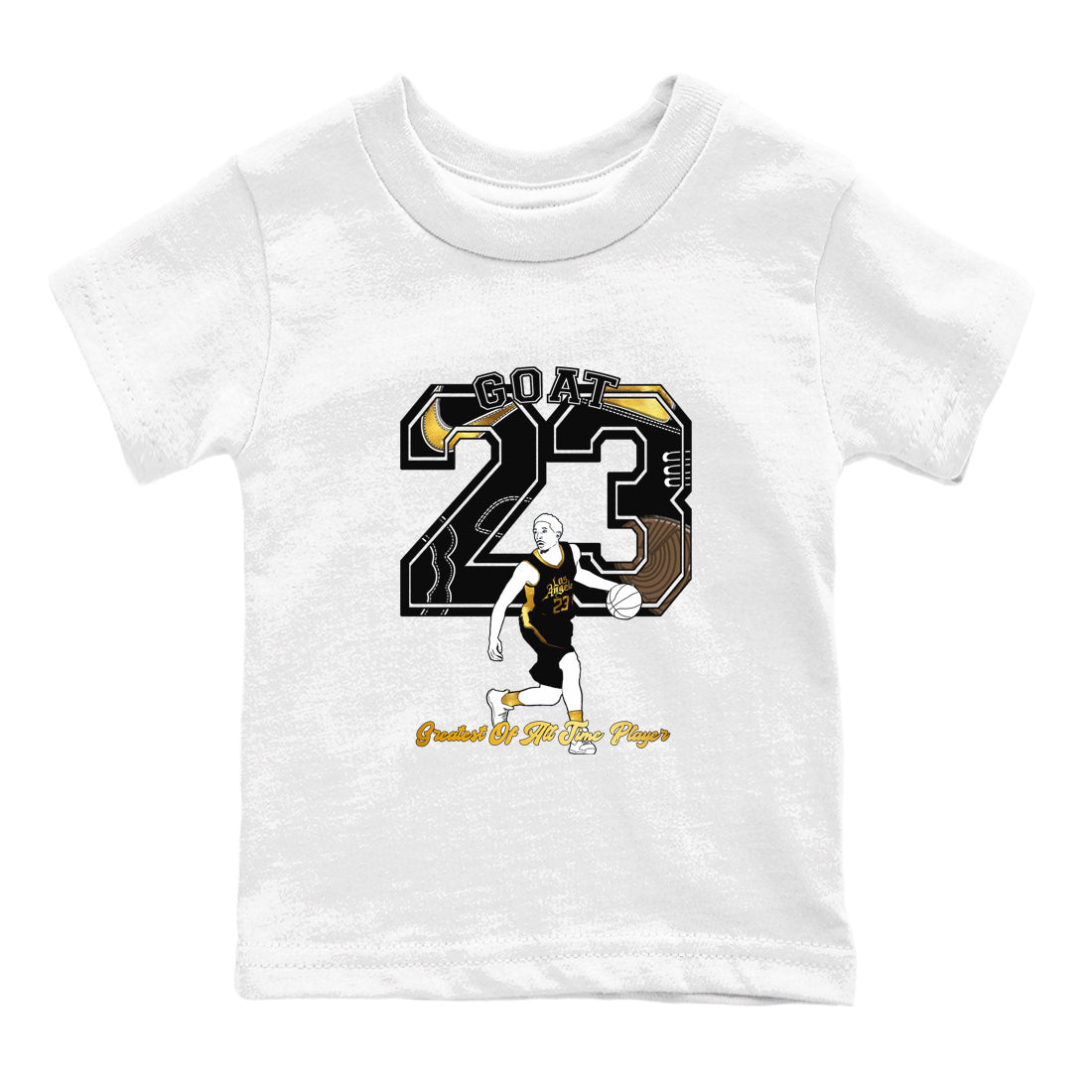 Goat Player snkmatch Tees Kids - Air Jordan 1 Black Metallic Gold