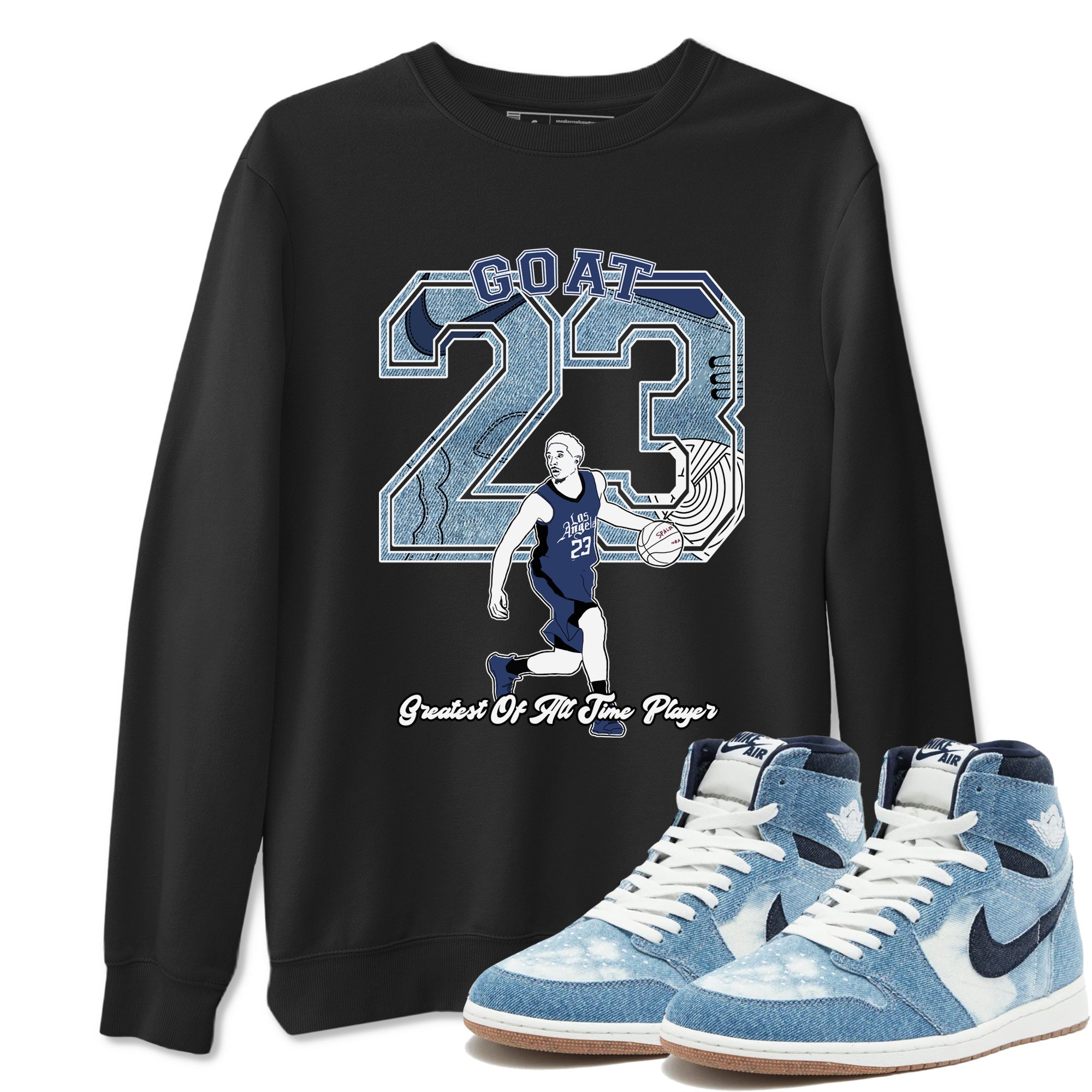 Goat Player snkmatch Tees - Air Jordan 1 Denim 2024