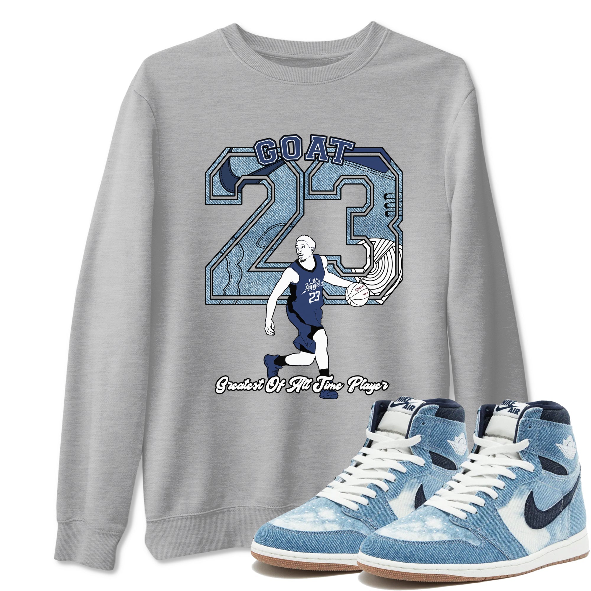 Goat Player snkmatch Tees - Air Jordan 1 Denim 2024