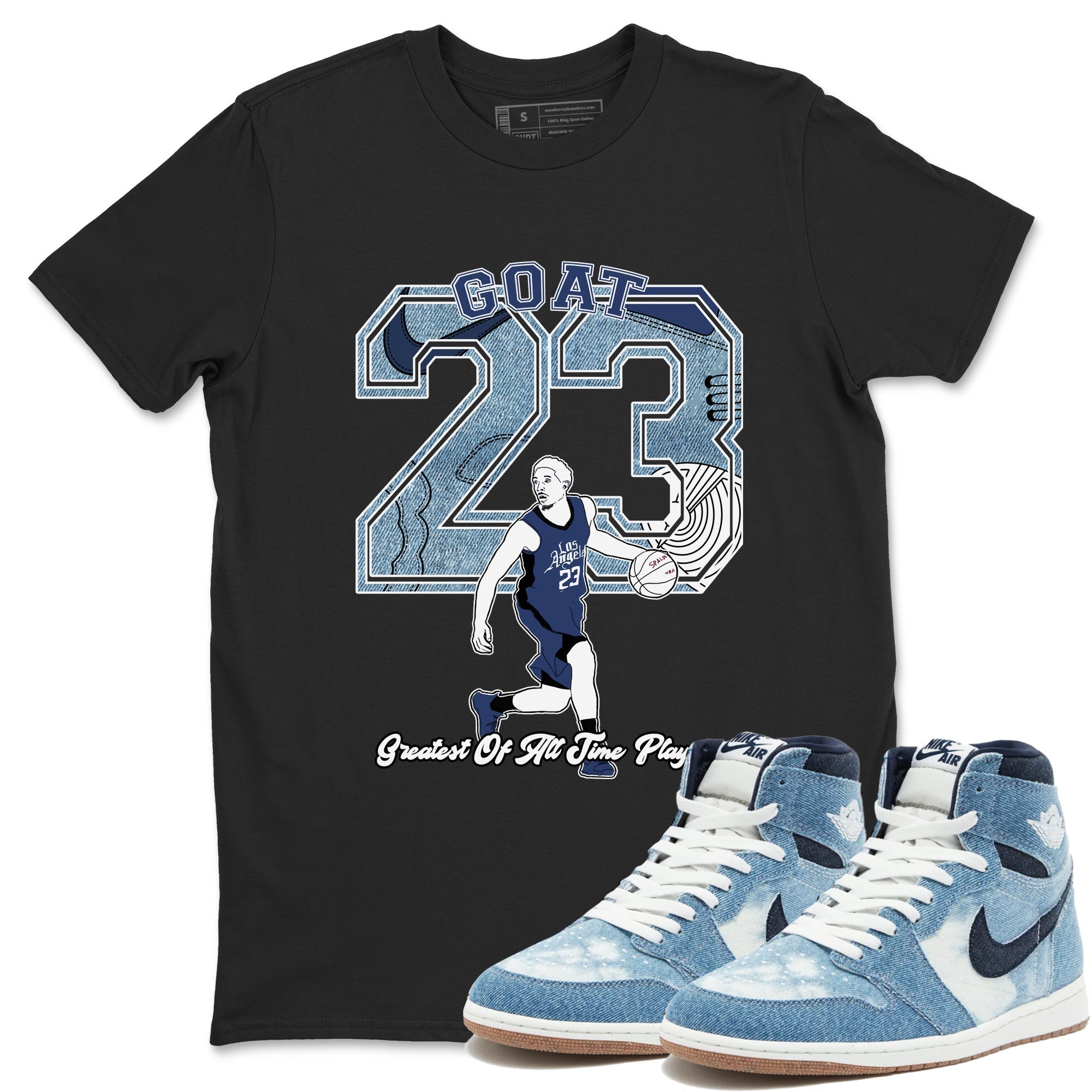 Goat Player snkmatch Tees - Air Jordan 1 Denim 2024
