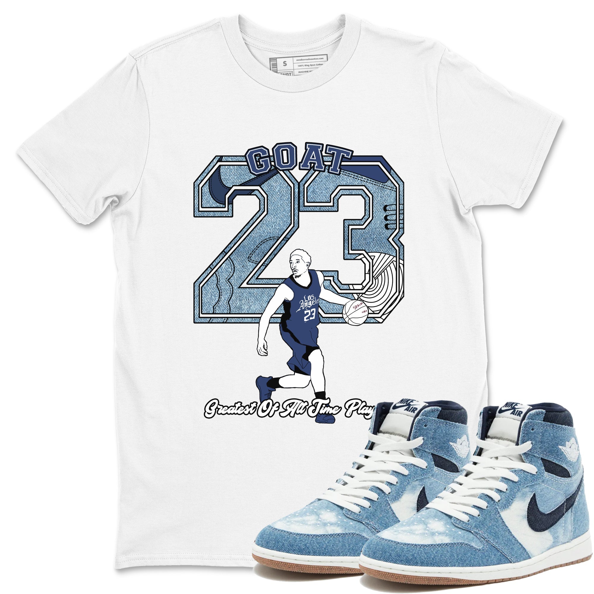 Goat Player snkmatch Tees - Air Jordan 1 Denim 2024