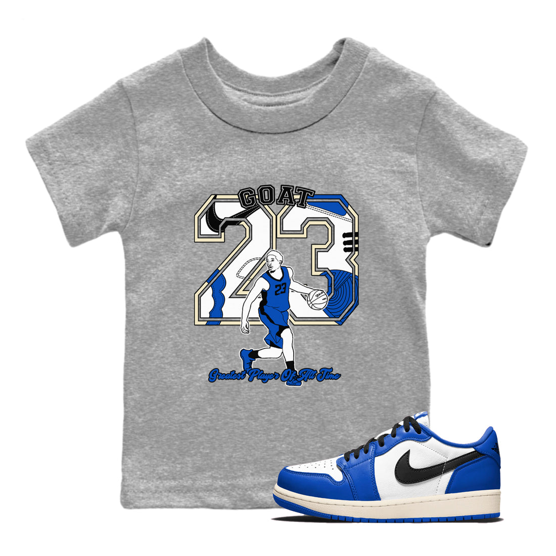Goat Player snkmatch Tees Kids - Air Jordan 1 Game Royal