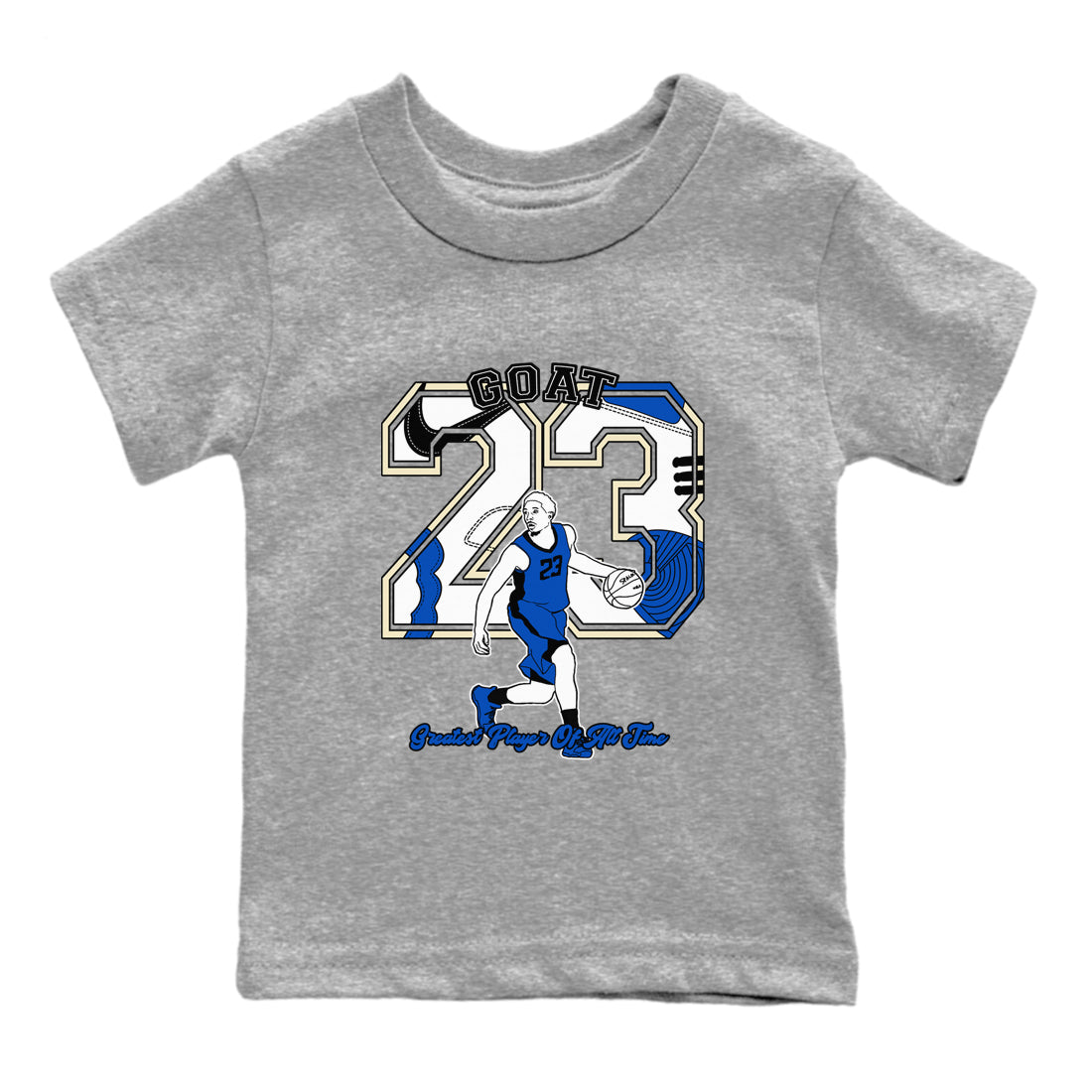 Goat Player snkmatch Tees Kids - Air Jordan 1 Game Royal