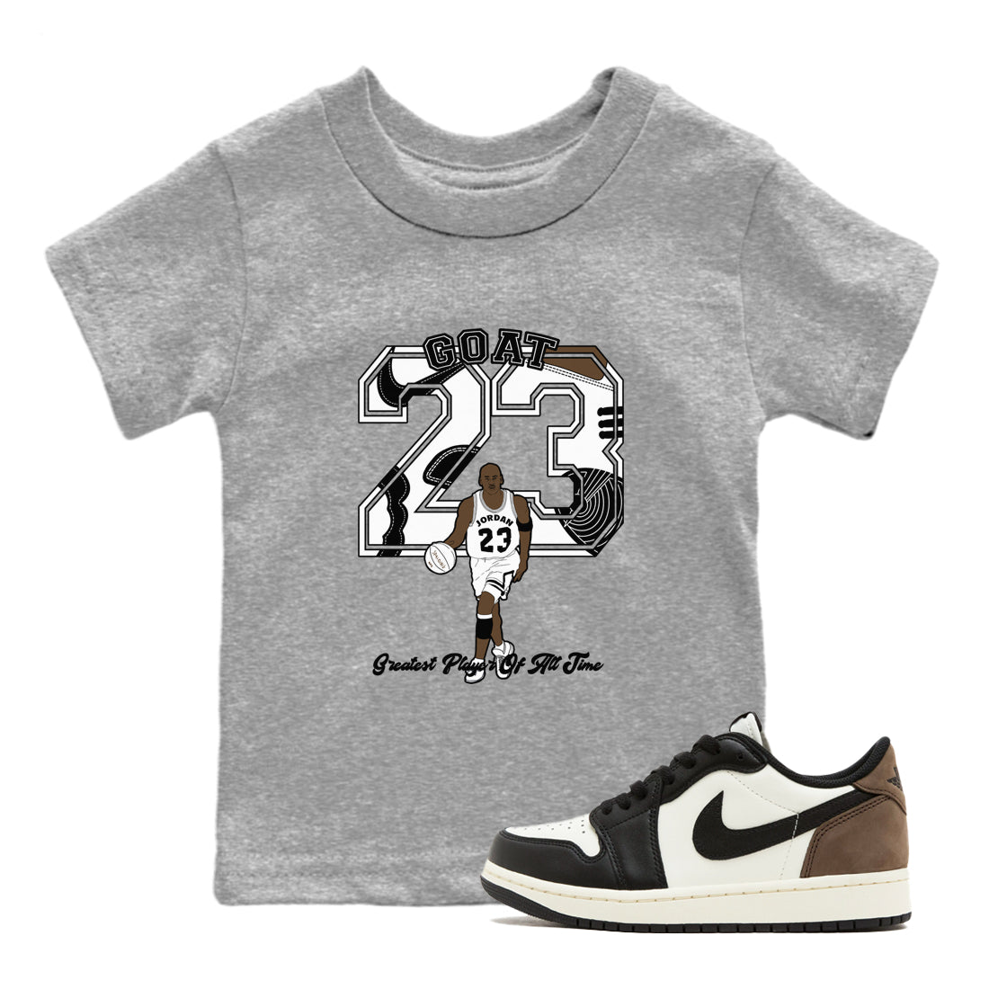 Goat Player snkmatch Tees Kids - Air Jordan 1 Mocha
