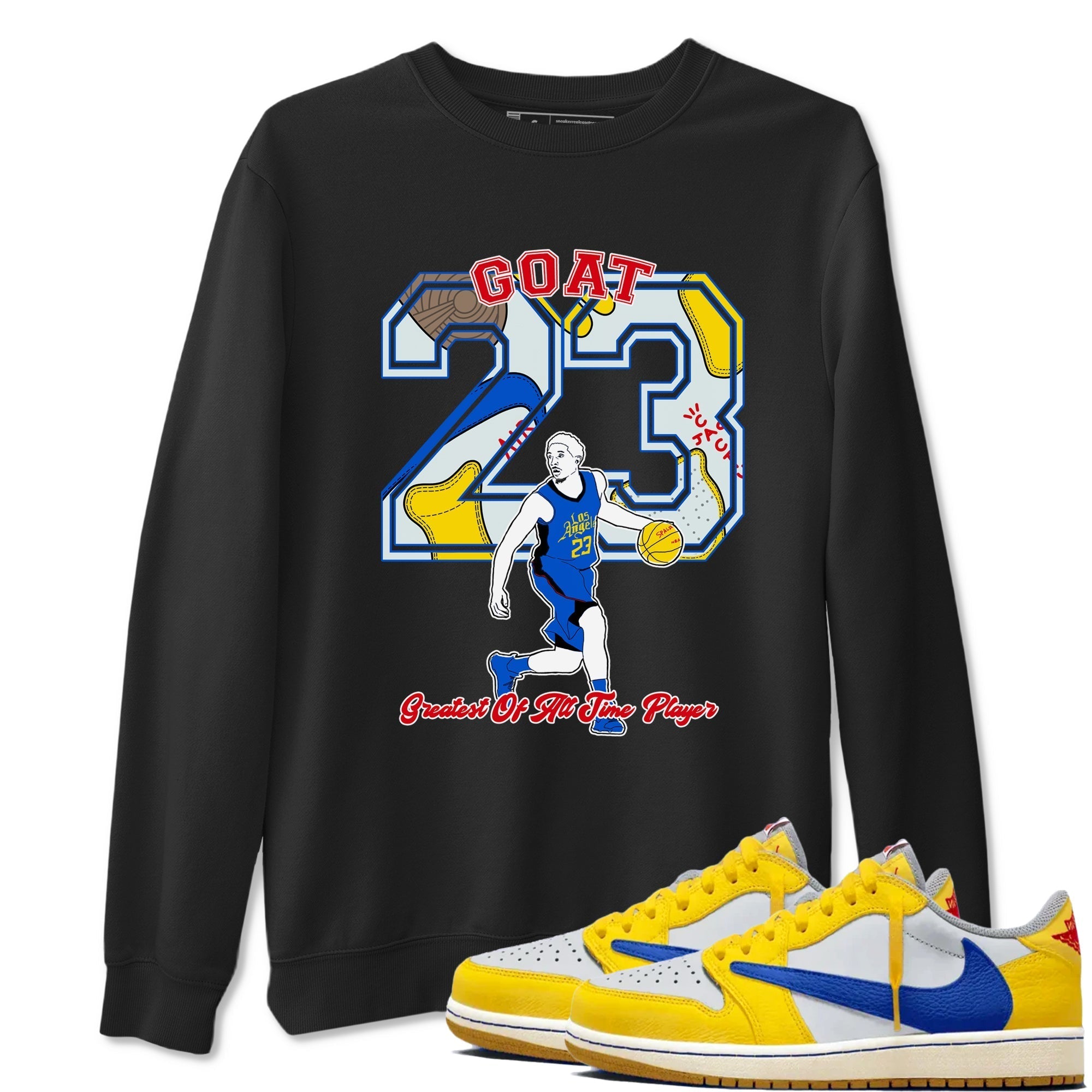 Goat Player snkmatch Tees - Air Jordan 1 Travis Scott Canary