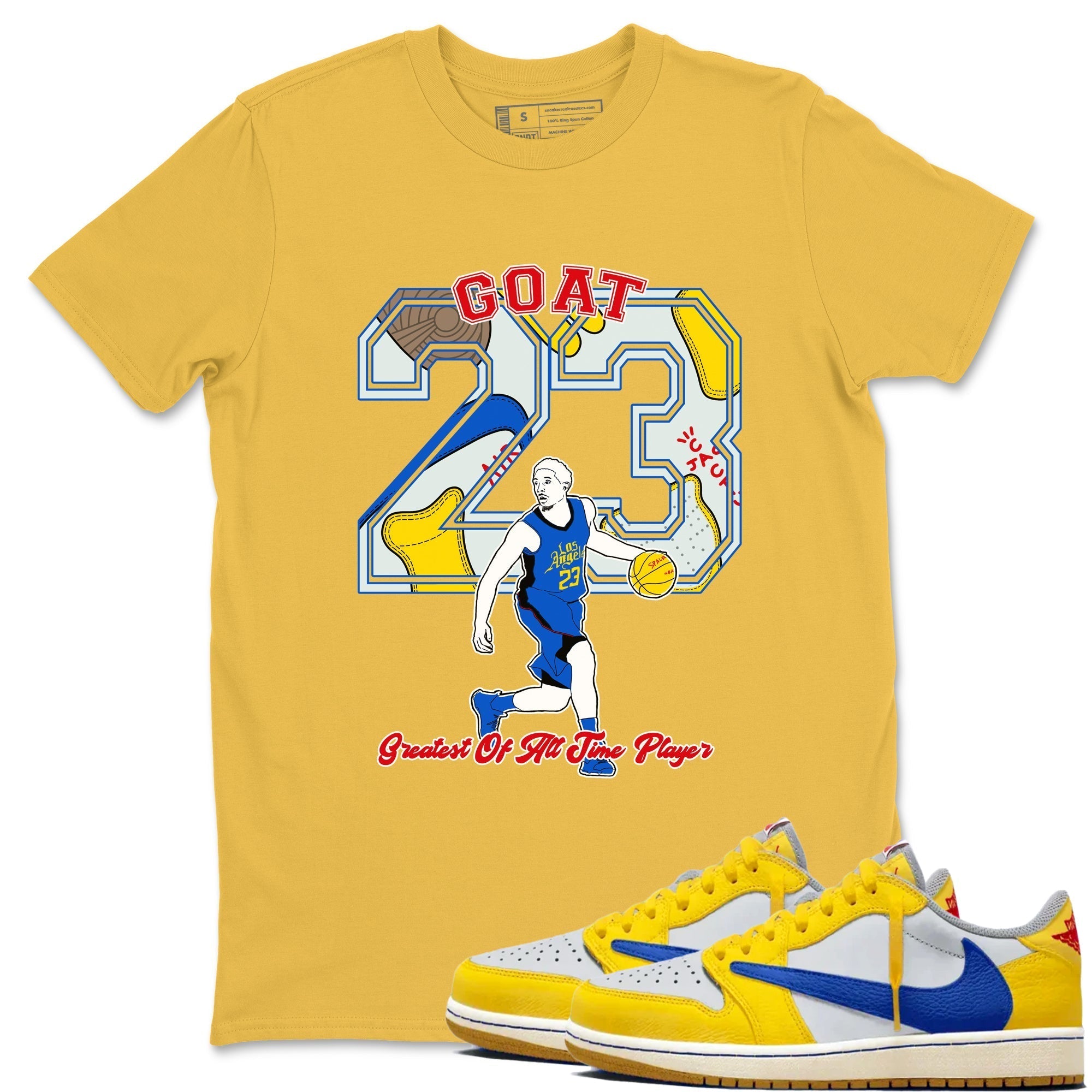 Goat Player snkmatch Tees - Air Jordan 1 Travis Scott Canary