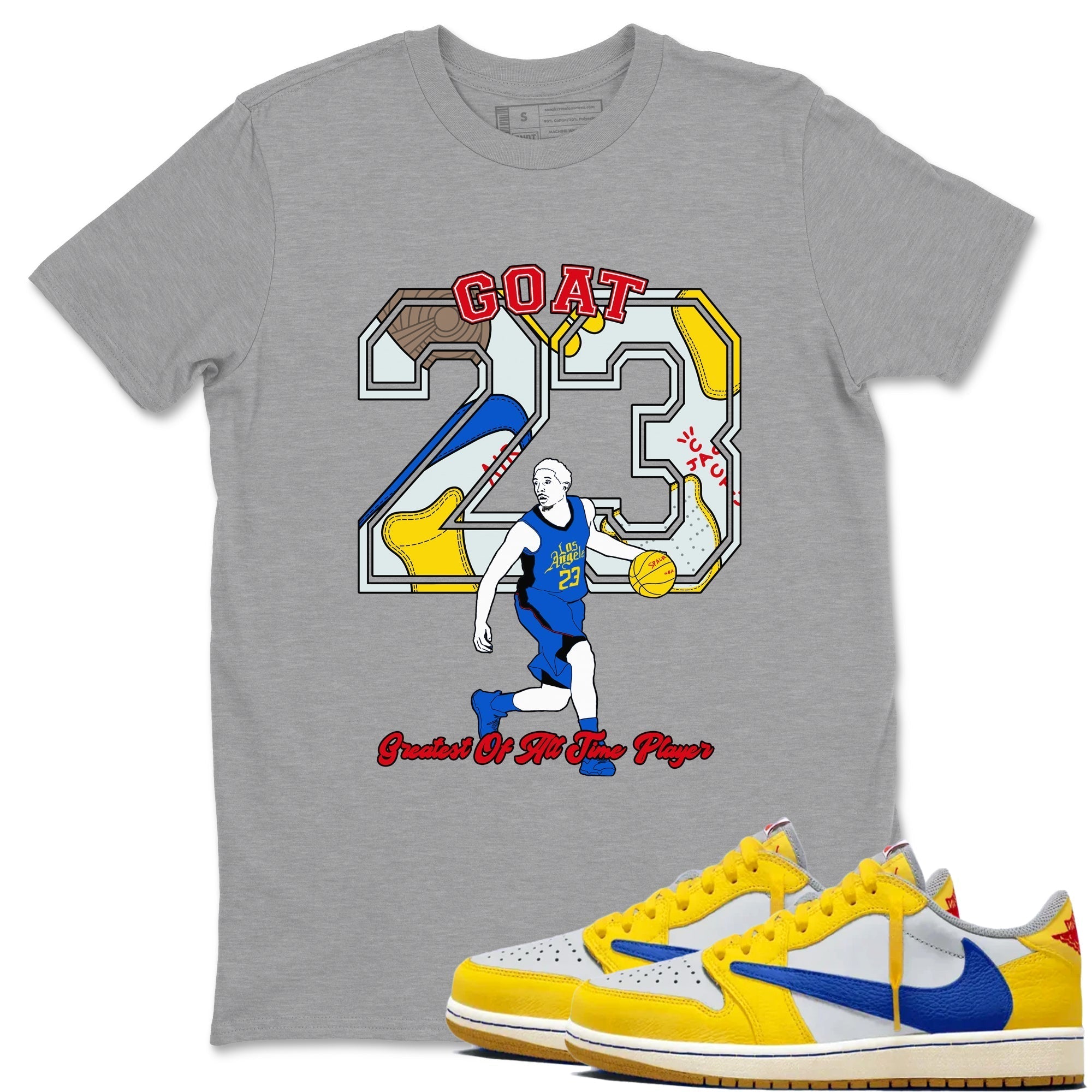 Goat Player snkmatch Tees - Air Jordan 1 Travis Scott Canary