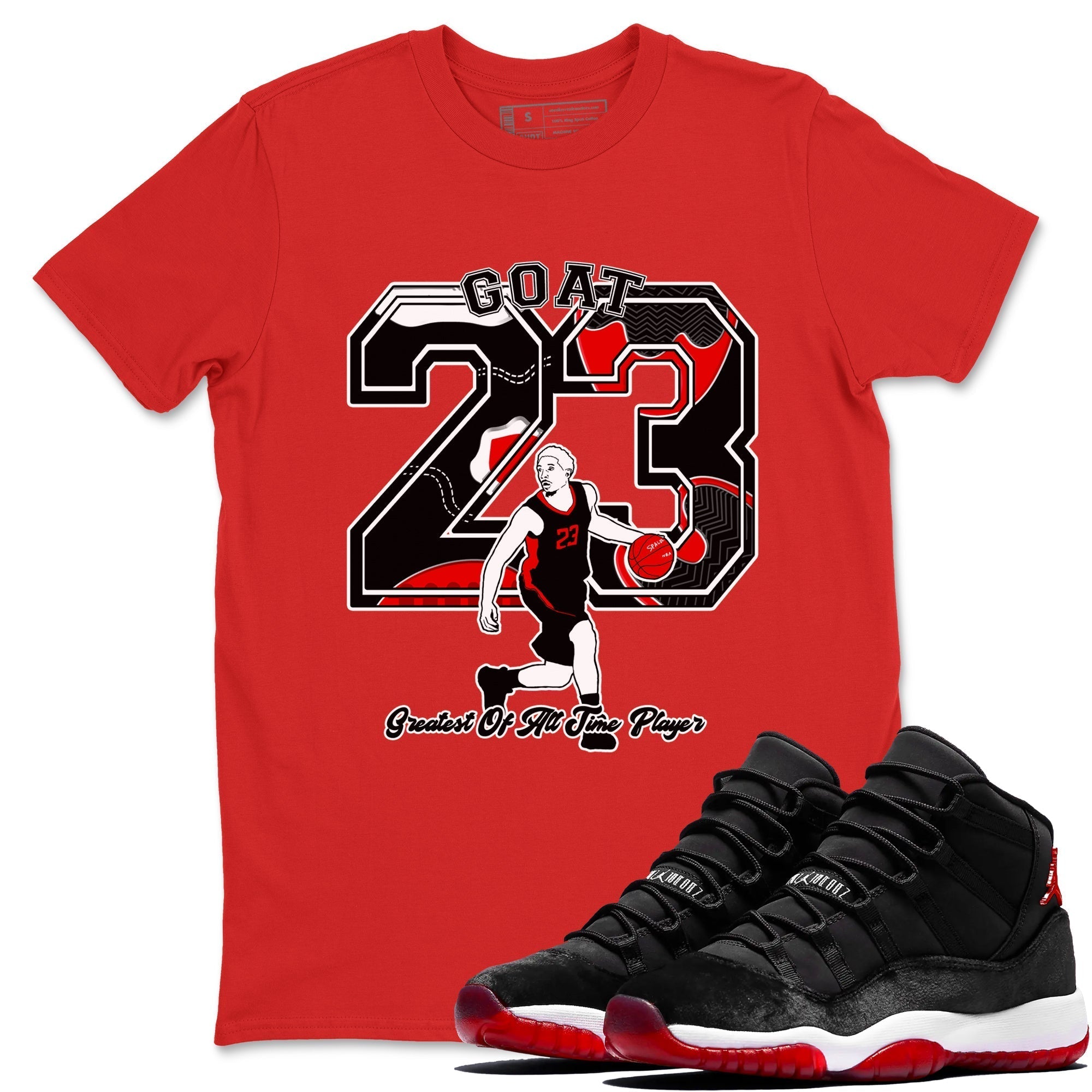 Goat Player snkmatch Tees - Air Jordan 11 Bred Velvet