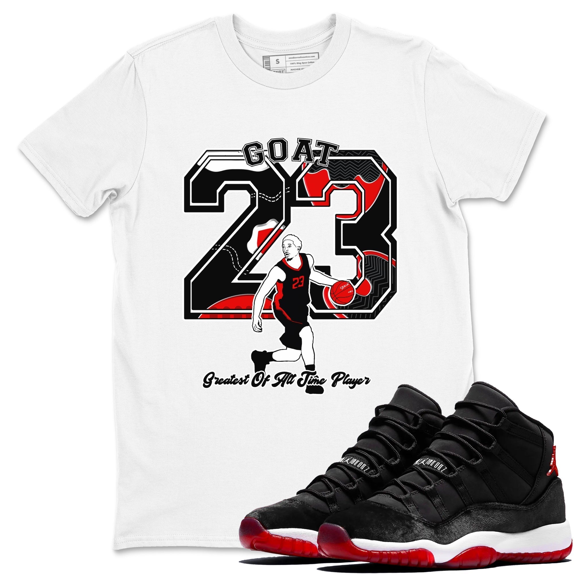 Goat Player snkmatch Tees - Air Jordan 11 Bred Velvet