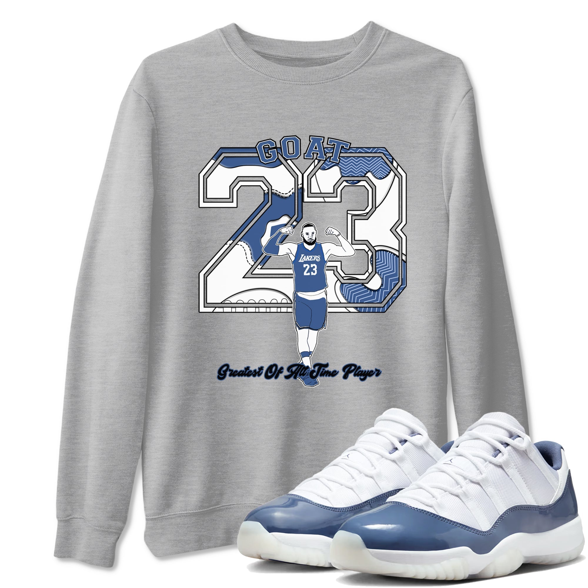 Goat Player snkmatch Tees - Air Jordan 11 Diffused Blue