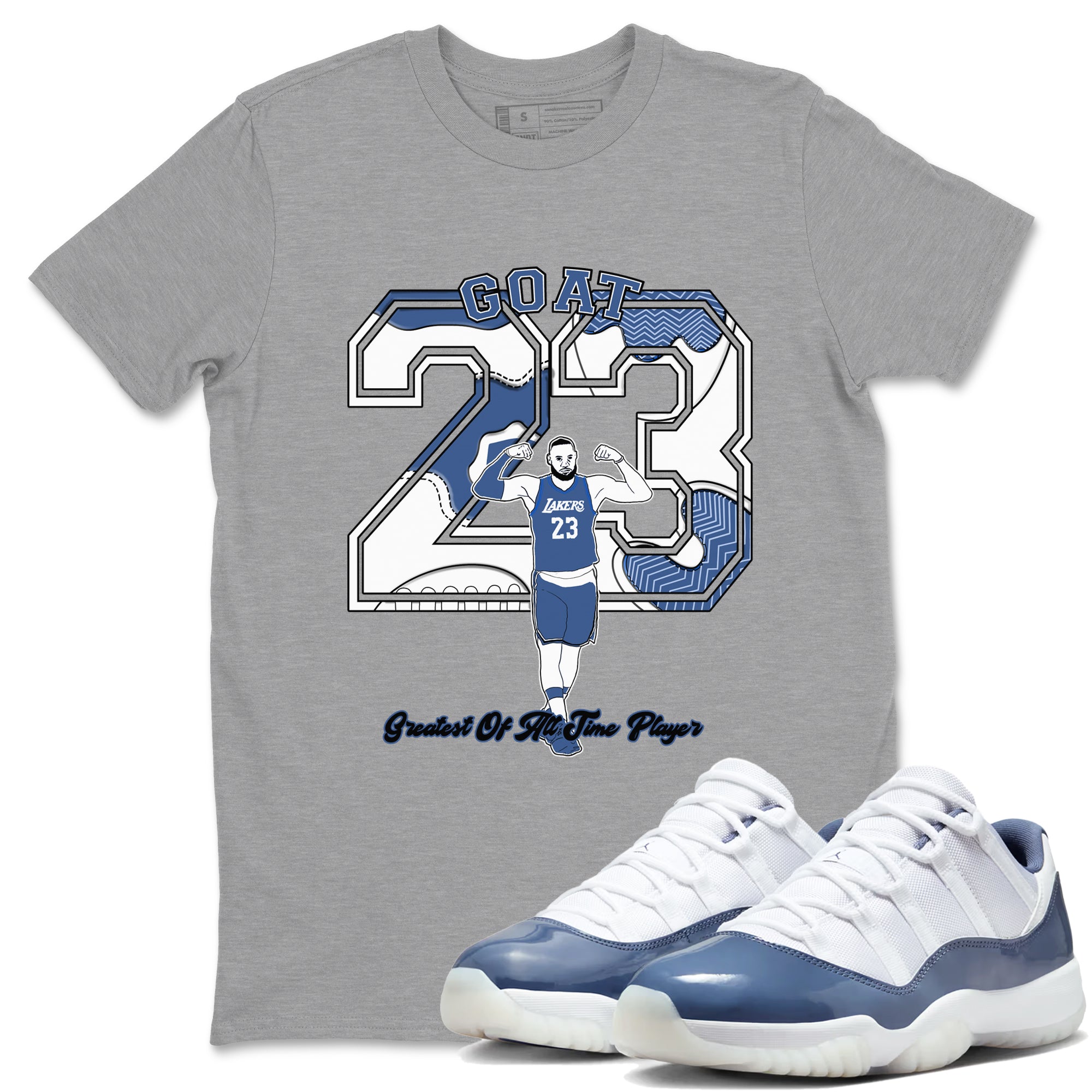 Goat Player snkmatch Tees - Air Jordan 11 Diffused Blue