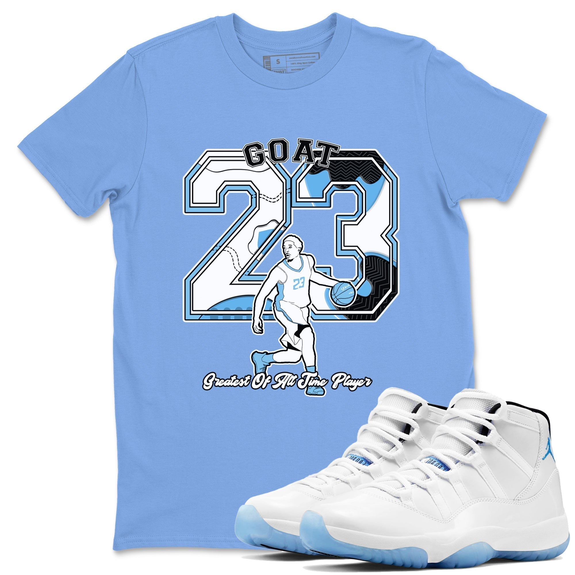 Goat Player snkmatch Tees - Air Jordan 11 Legend Blue