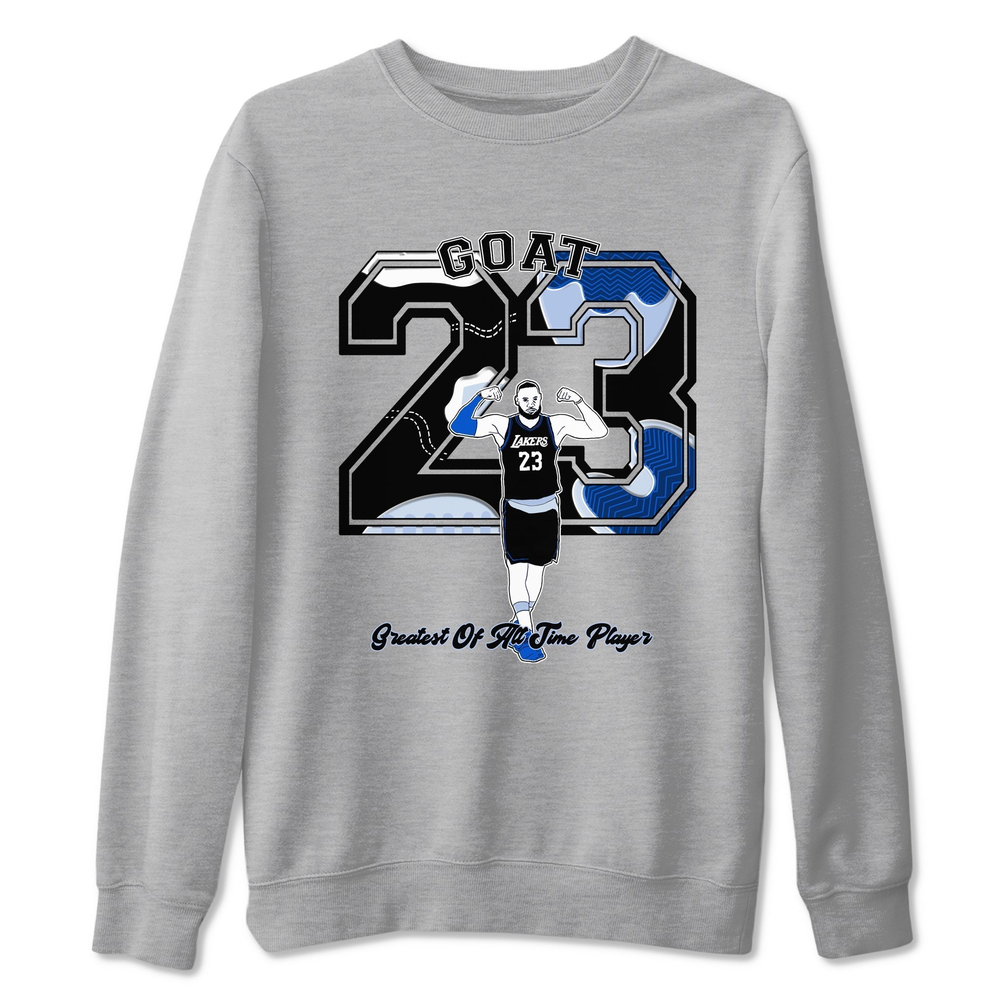 Goat Player snkmatch Tees - Air Jordan 11 Black and Varsity Royal