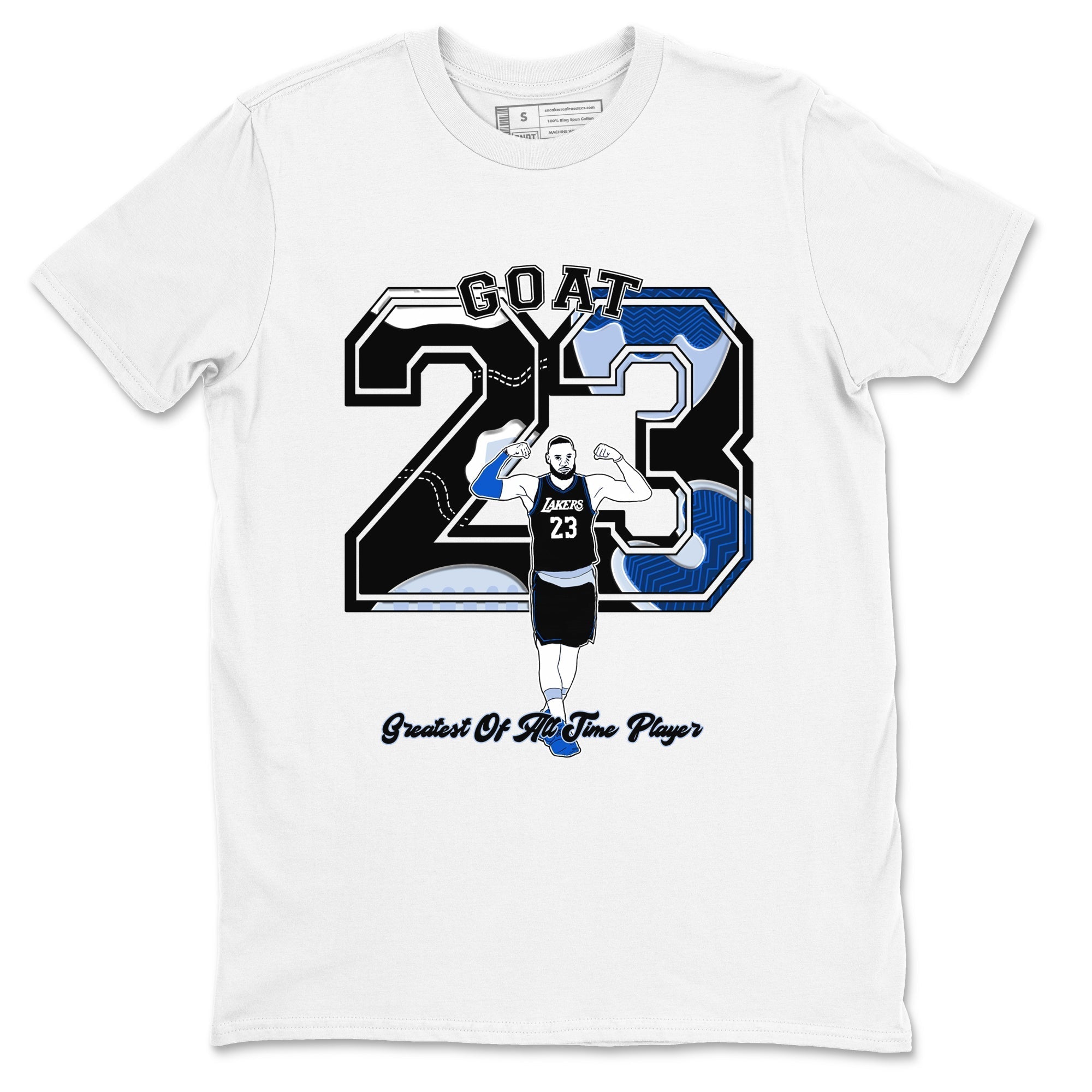Goat Player snkmatch Tees - Air Jordan 11 Black and Varsity Royal