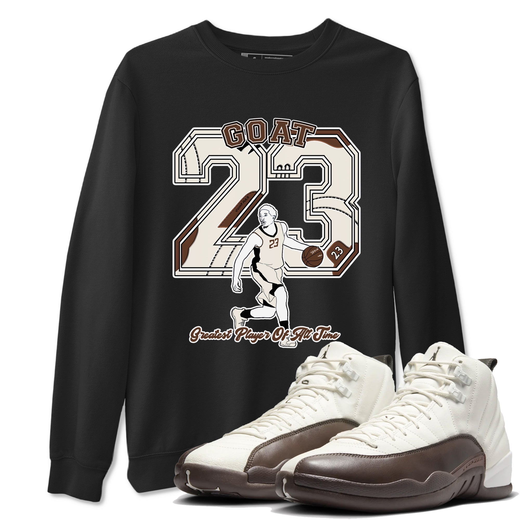 Goat Player snkmatch Tees - Air Jordan 12 Baroque Brown