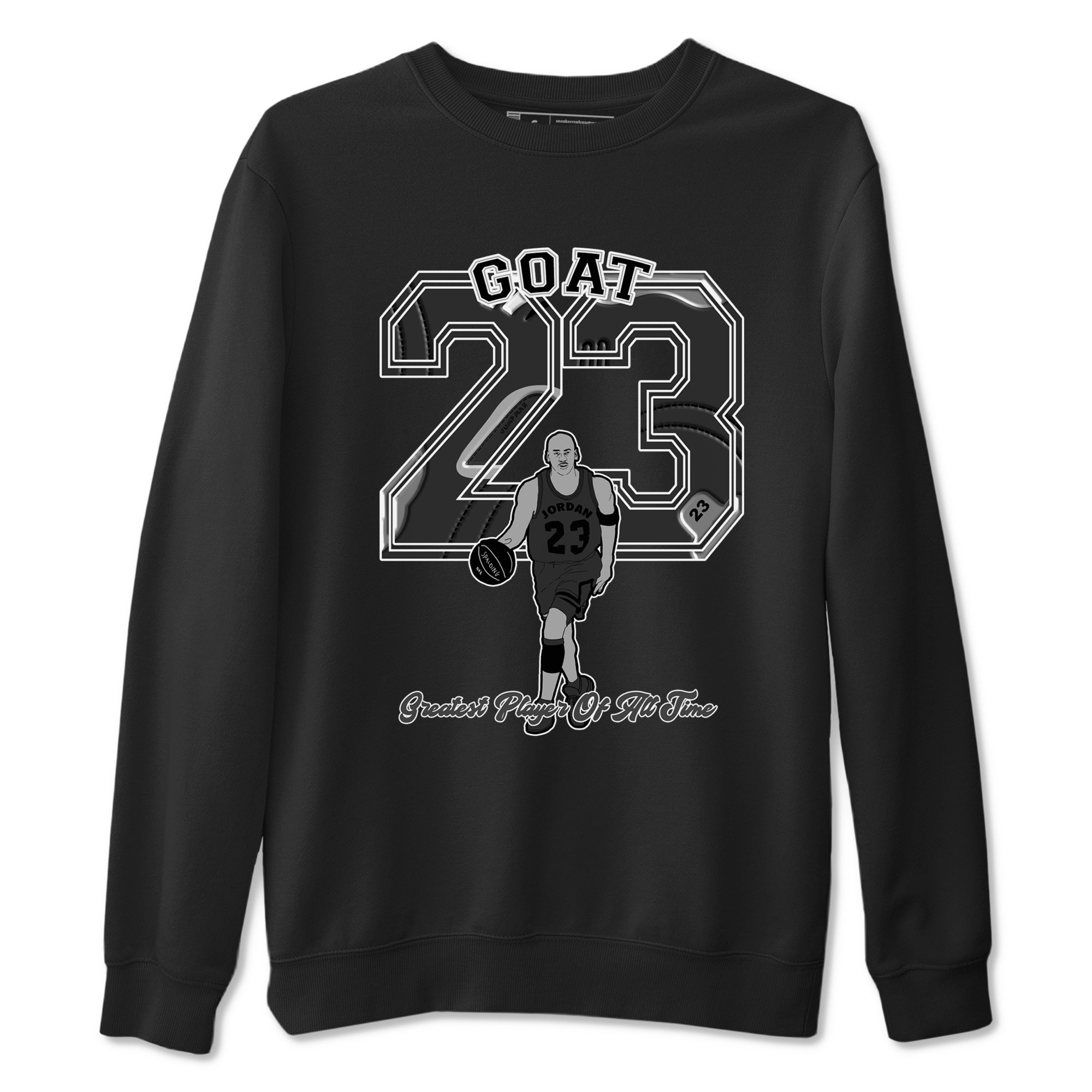 Goat Player snkmatch Tees - Air Jordan 12 Black Wolf Grey