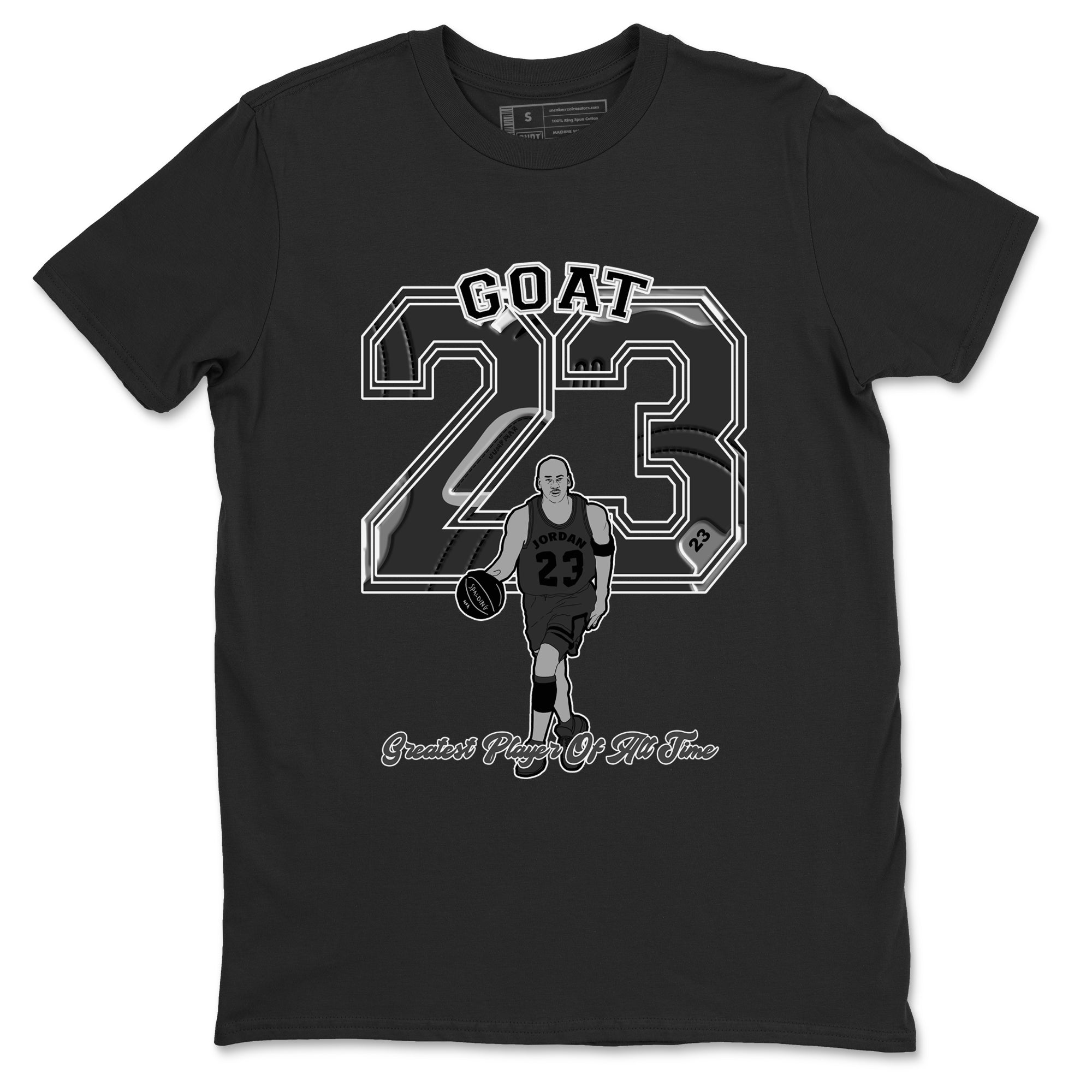 Goat Player snkmatch Tees - Air Jordan 12 Black Wolf Grey