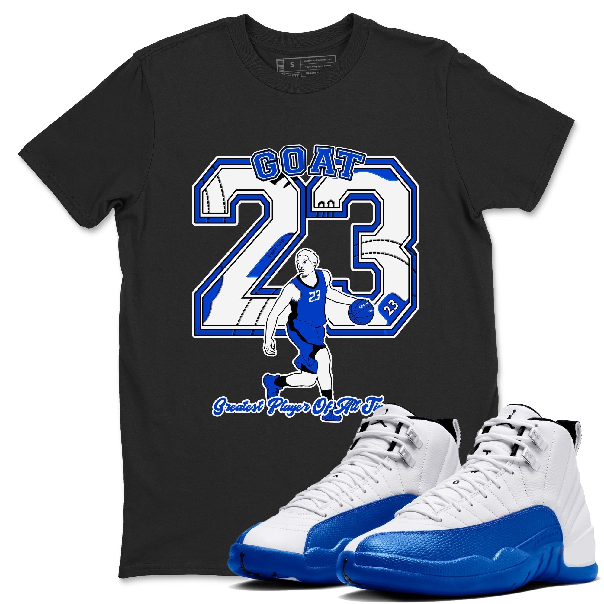 Goat Player snkmatch Tees - Air Jordan 12 Blueberry
