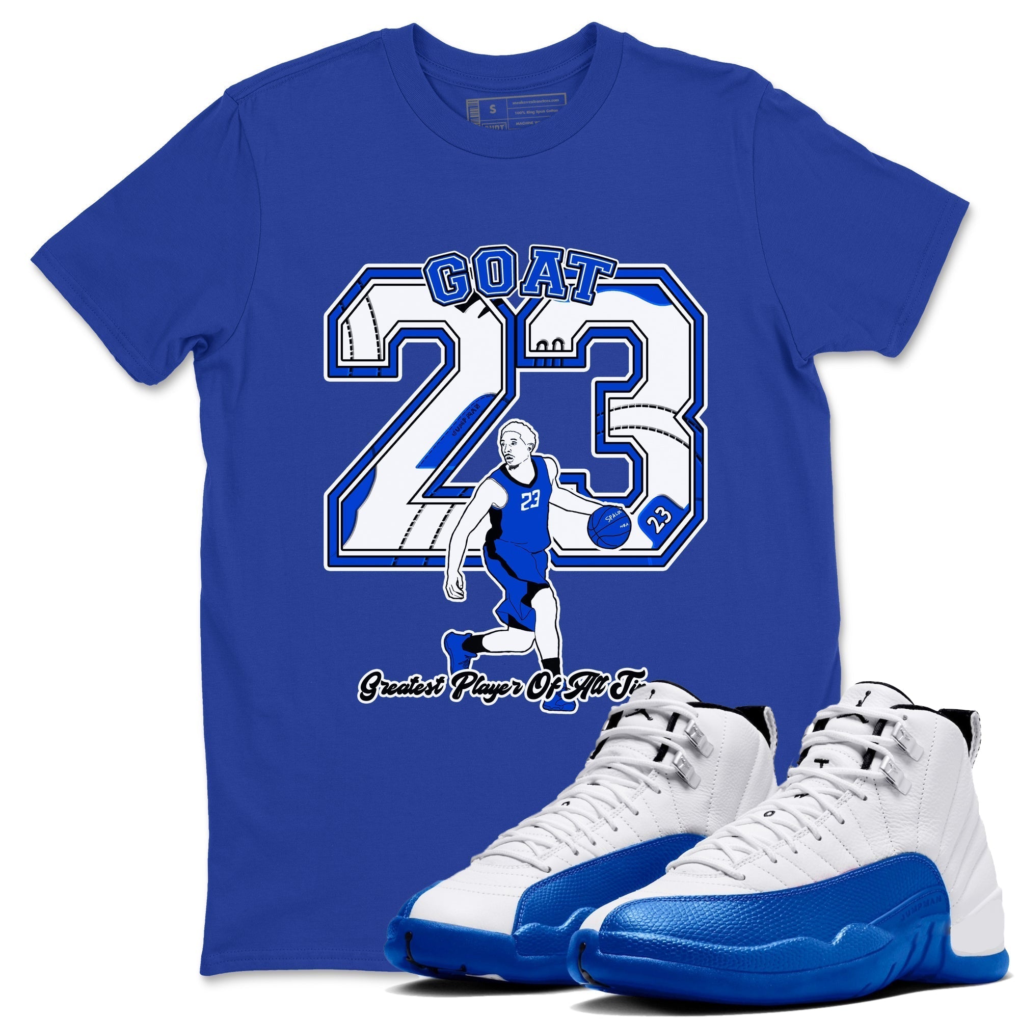 Goat Player snkmatch Tees - Air Jordan 12 Blueberry