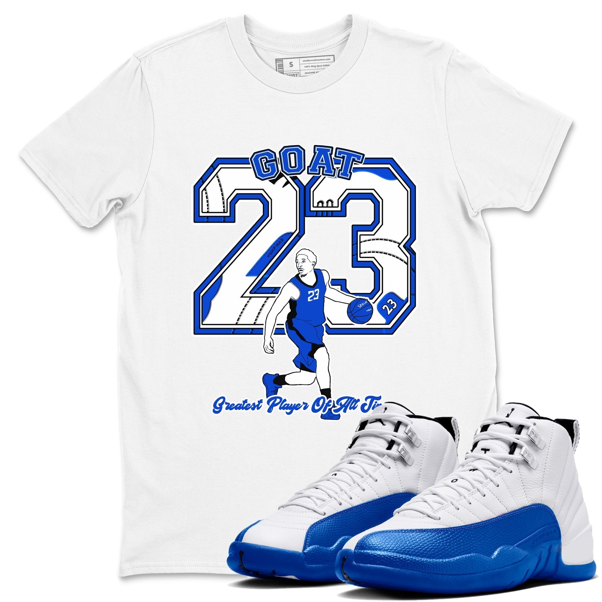 Goat Player snkmatch Tees - Air Jordan 12 Blueberry