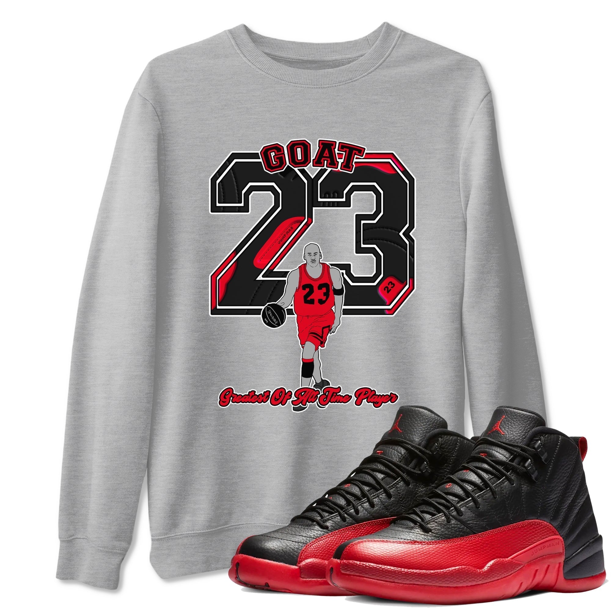 Goat Player snkmatch Tees - Air Jordan 12 Flu Game