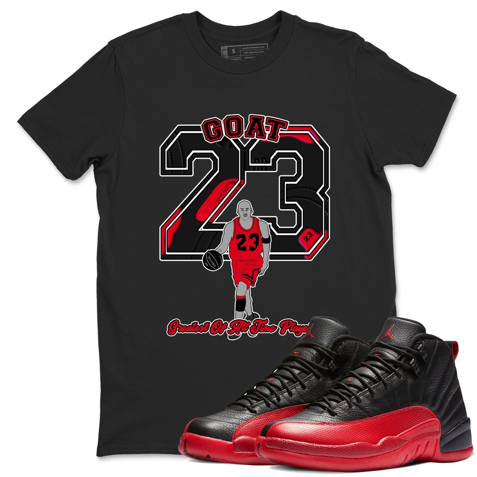 Goat Player snkmatch Tees - Air Jordan 12 Flu Game