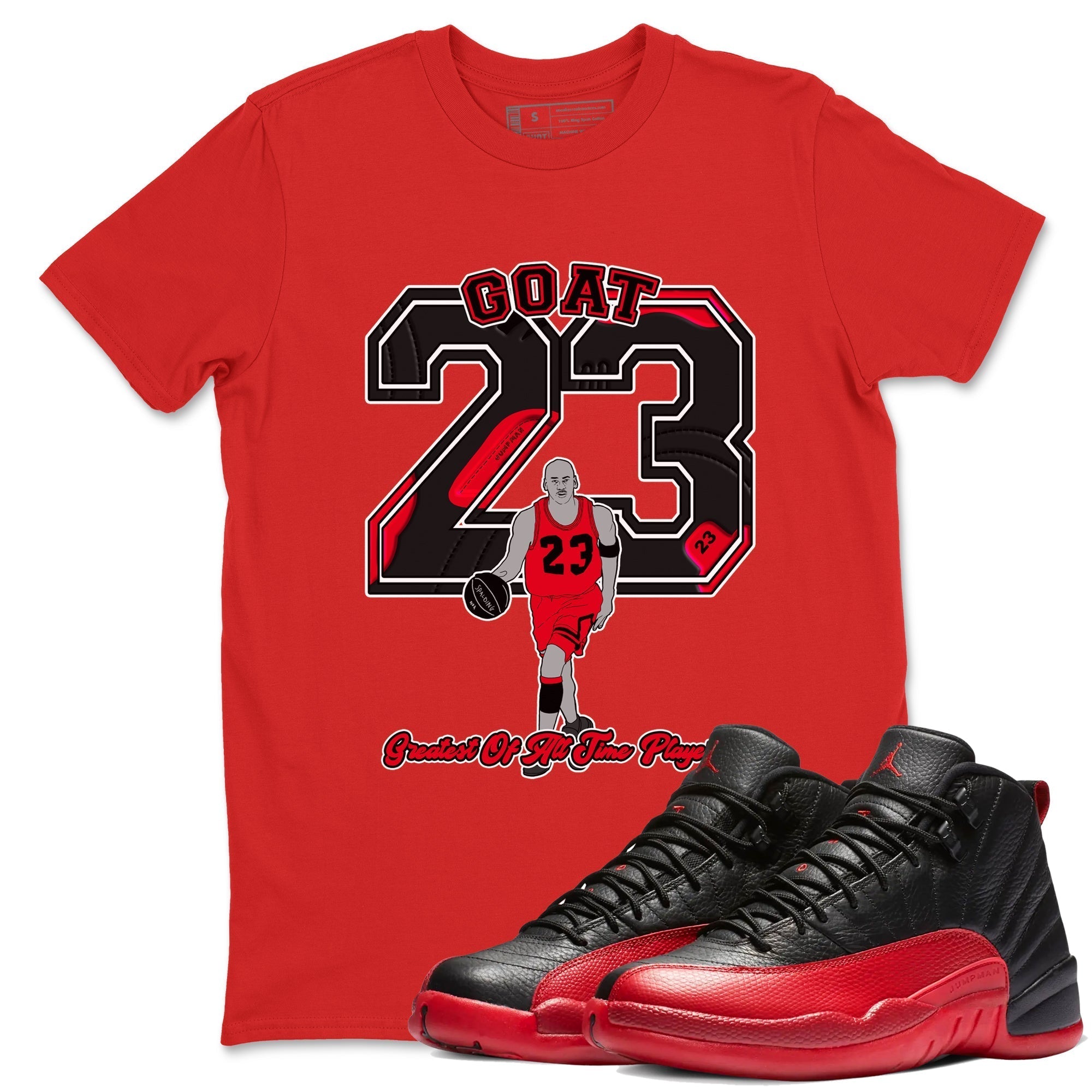 Goat Player snkmatch Tees - Air Jordan 12 Flu Game