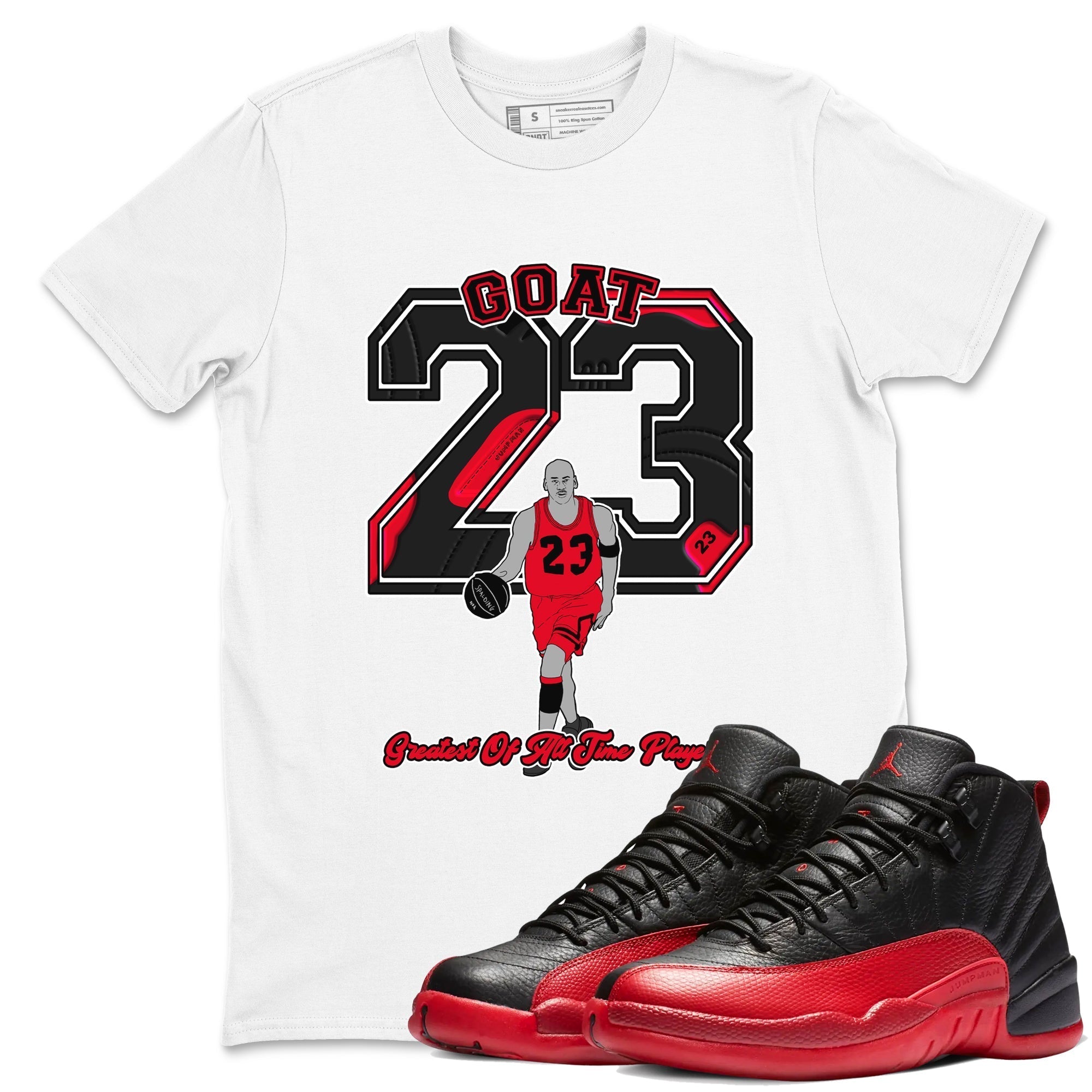 Goat Player snkmatch Tees - Air Jordan 12 Flu Game