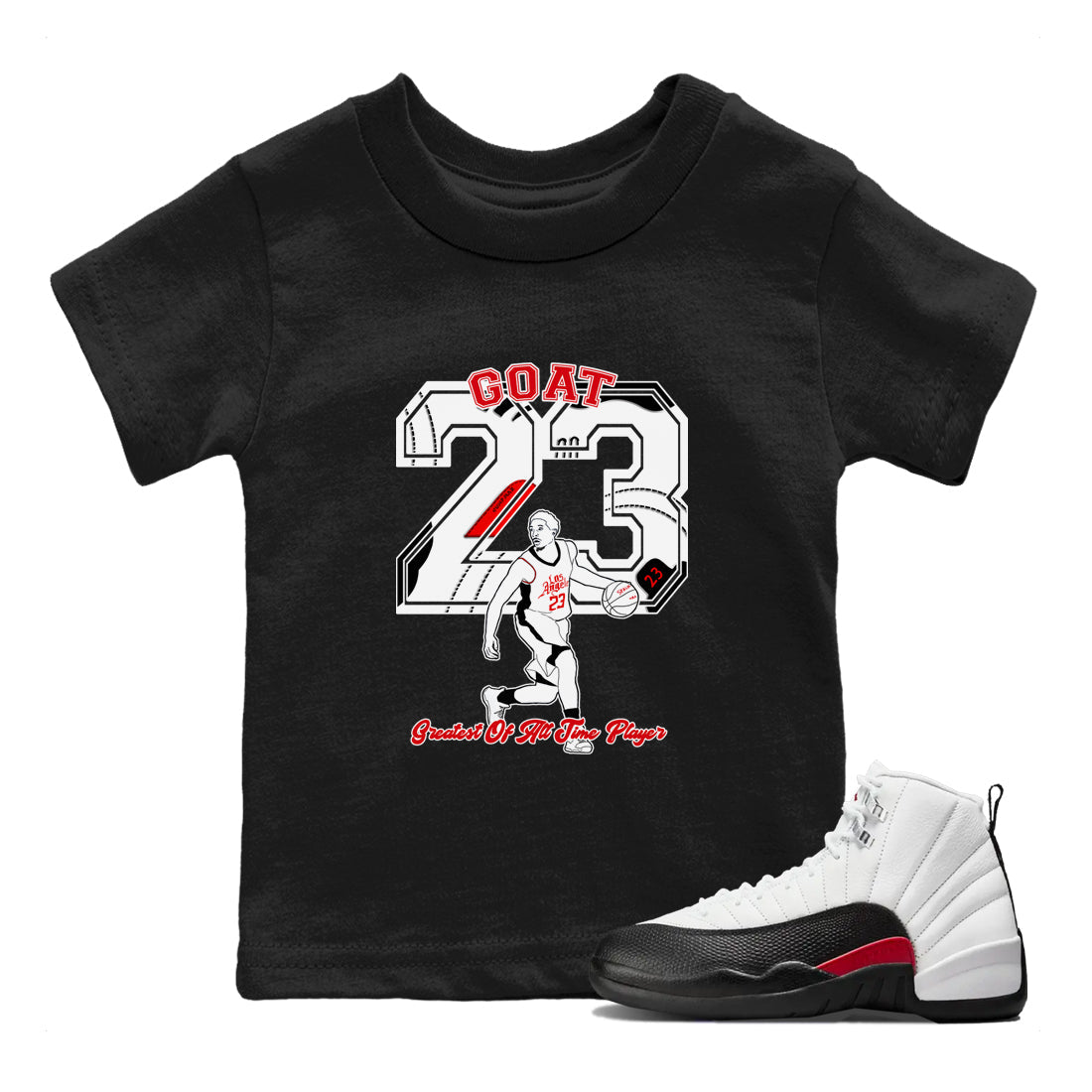 Goat Player snkmatch Tees Kids - Air Jordan 12 Taxi Flip