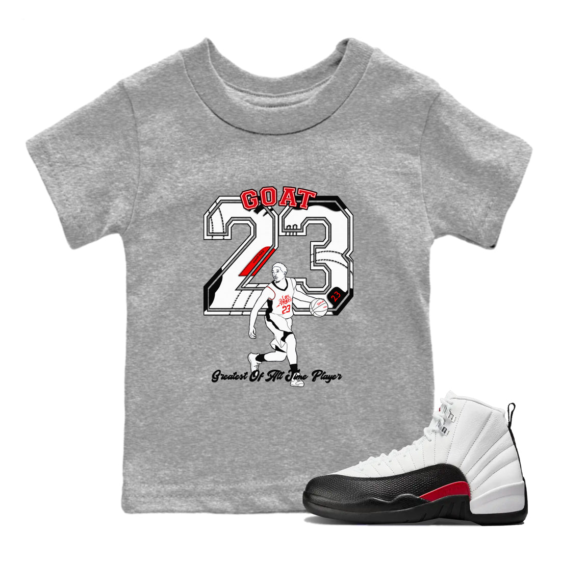 Goat Player snkmatch Tees Kids - Air Jordan 12 Taxi Flip