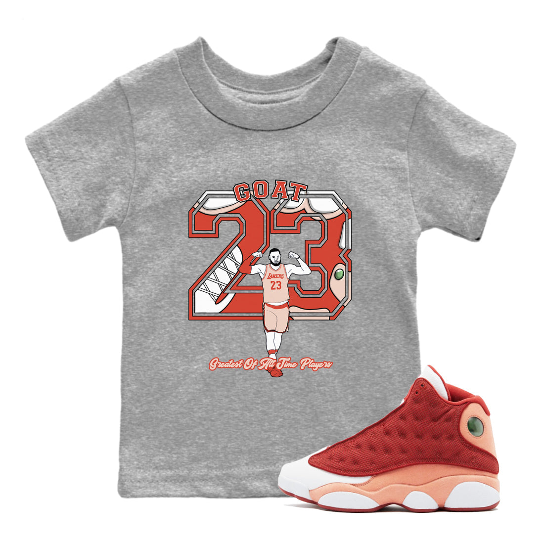 Goat Player snkmatch Tees Kids - Air Jordan 13 Dune Red