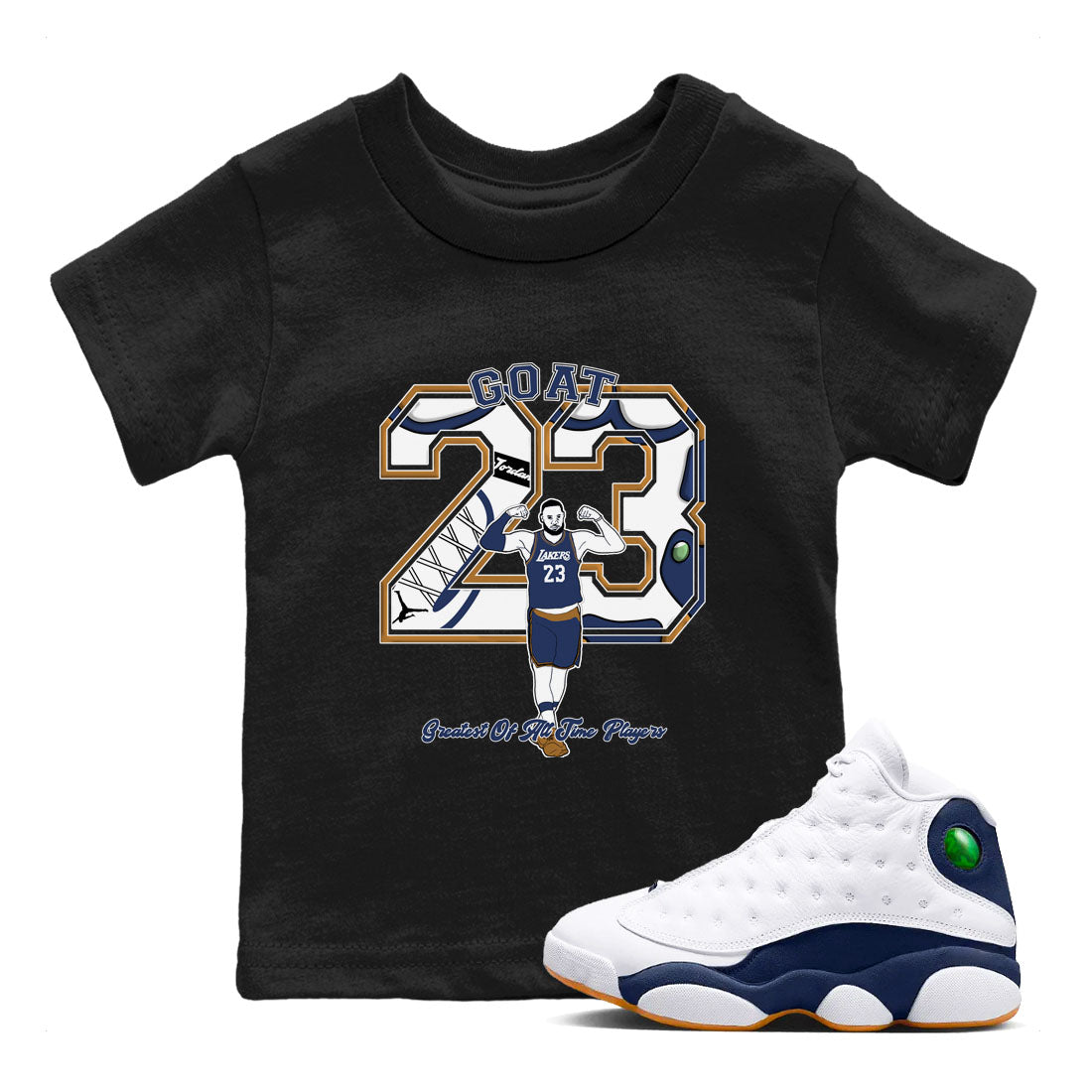 Goat Player snkmatch Tees Kids - Air Jordan 13 Midnight Navy