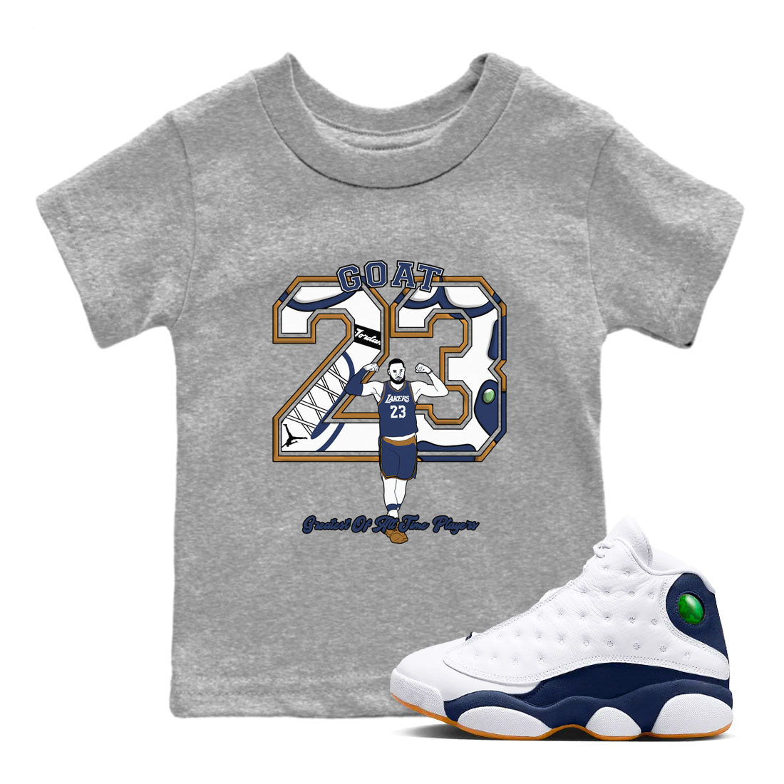 Goat Player snkmatch Tees Kids - Air Jordan 13 Midnight Navy