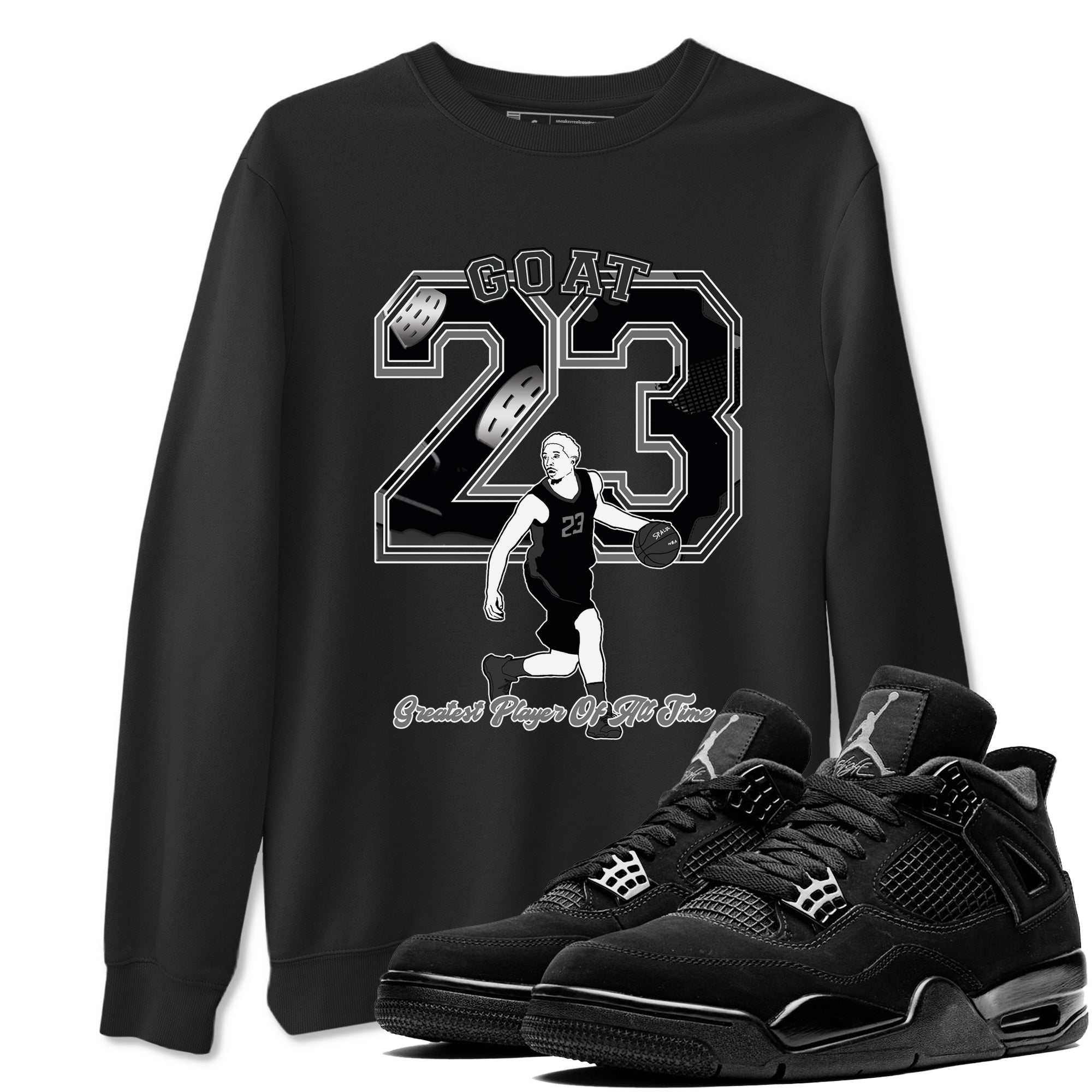 Goat Player snkmatch Tees - Air Jordan 4 Black Cat