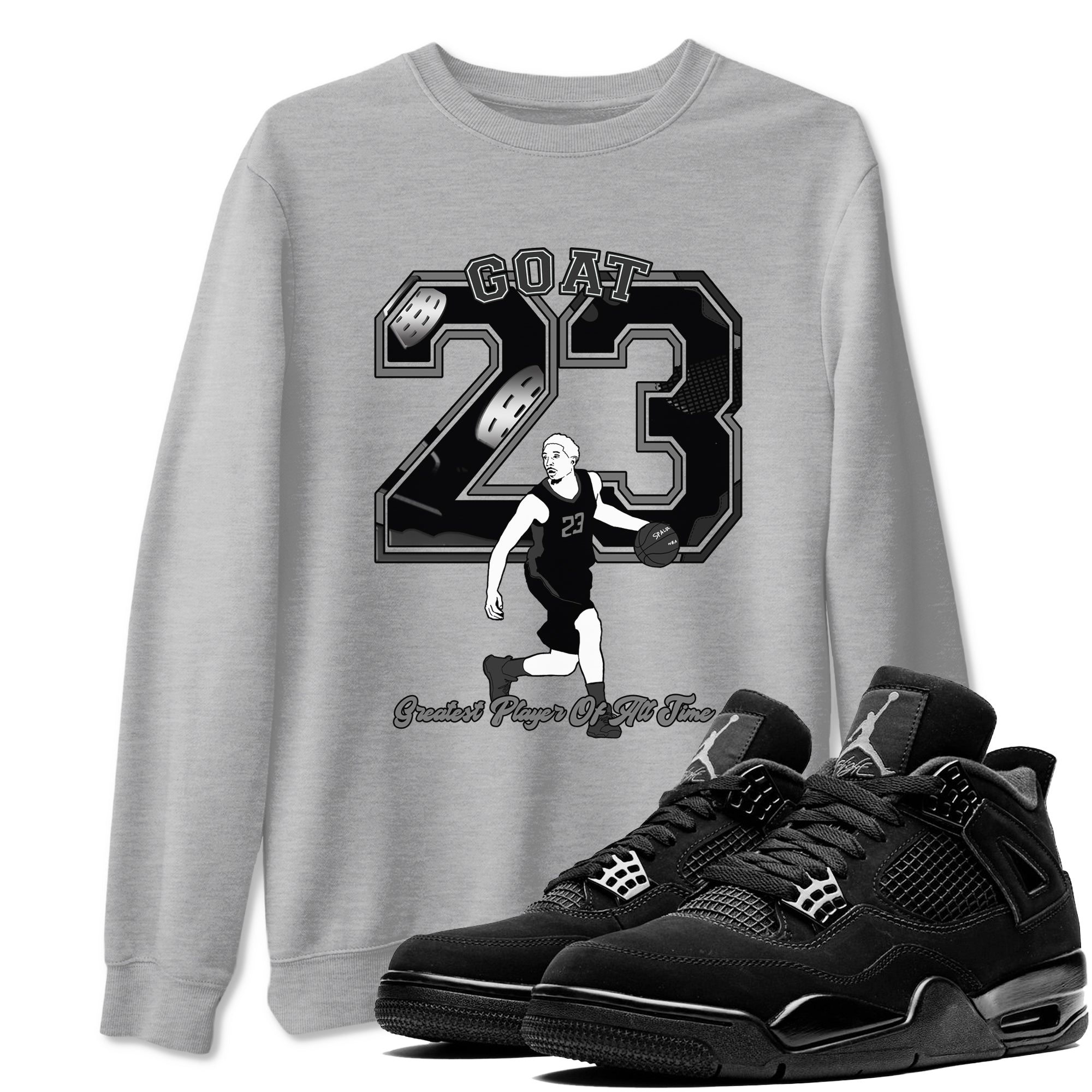 Goat Player snkmatch Tees - Air Jordan 4 Black Cat