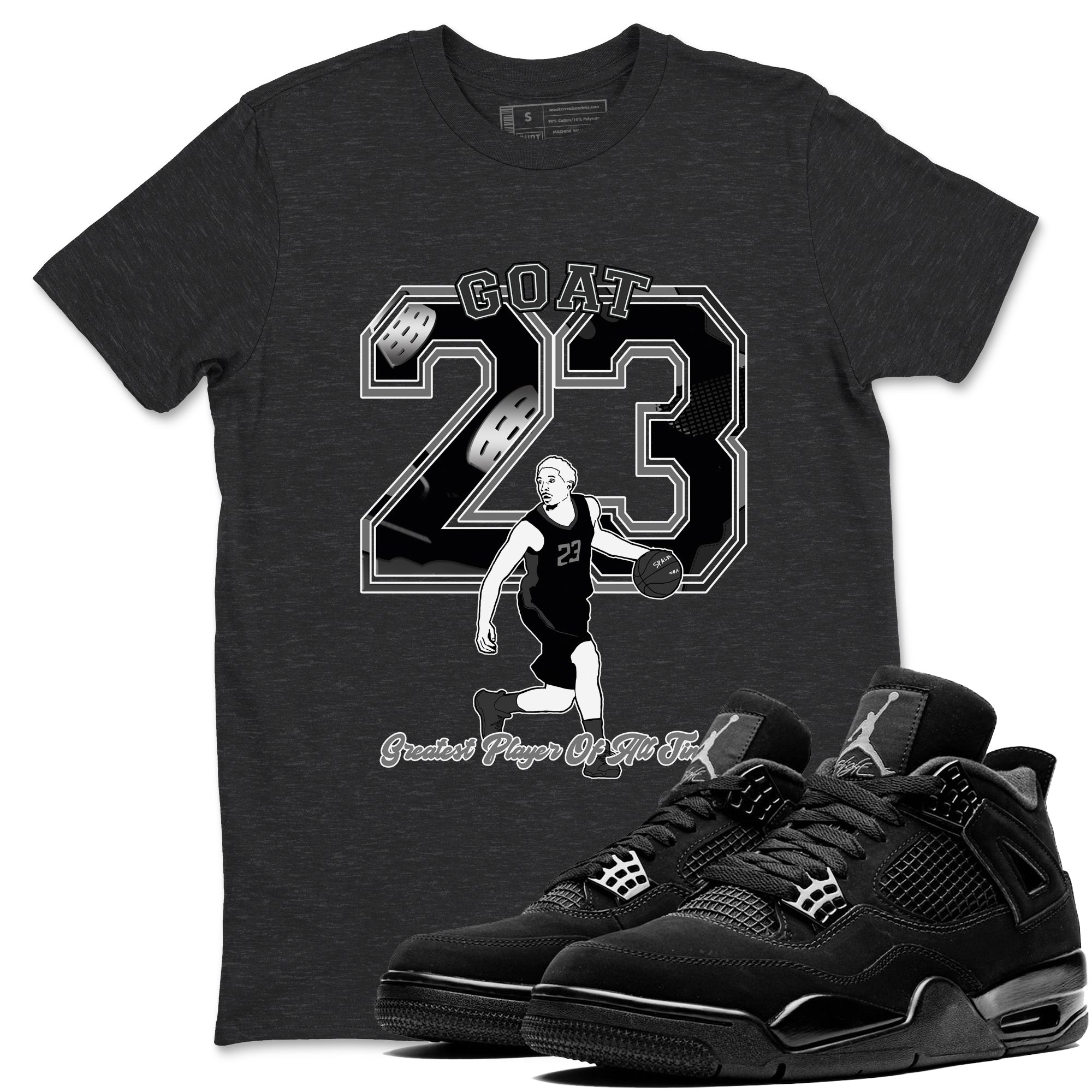 Goat Player snkmatch Tees - Air Jordan 4 Black Cat