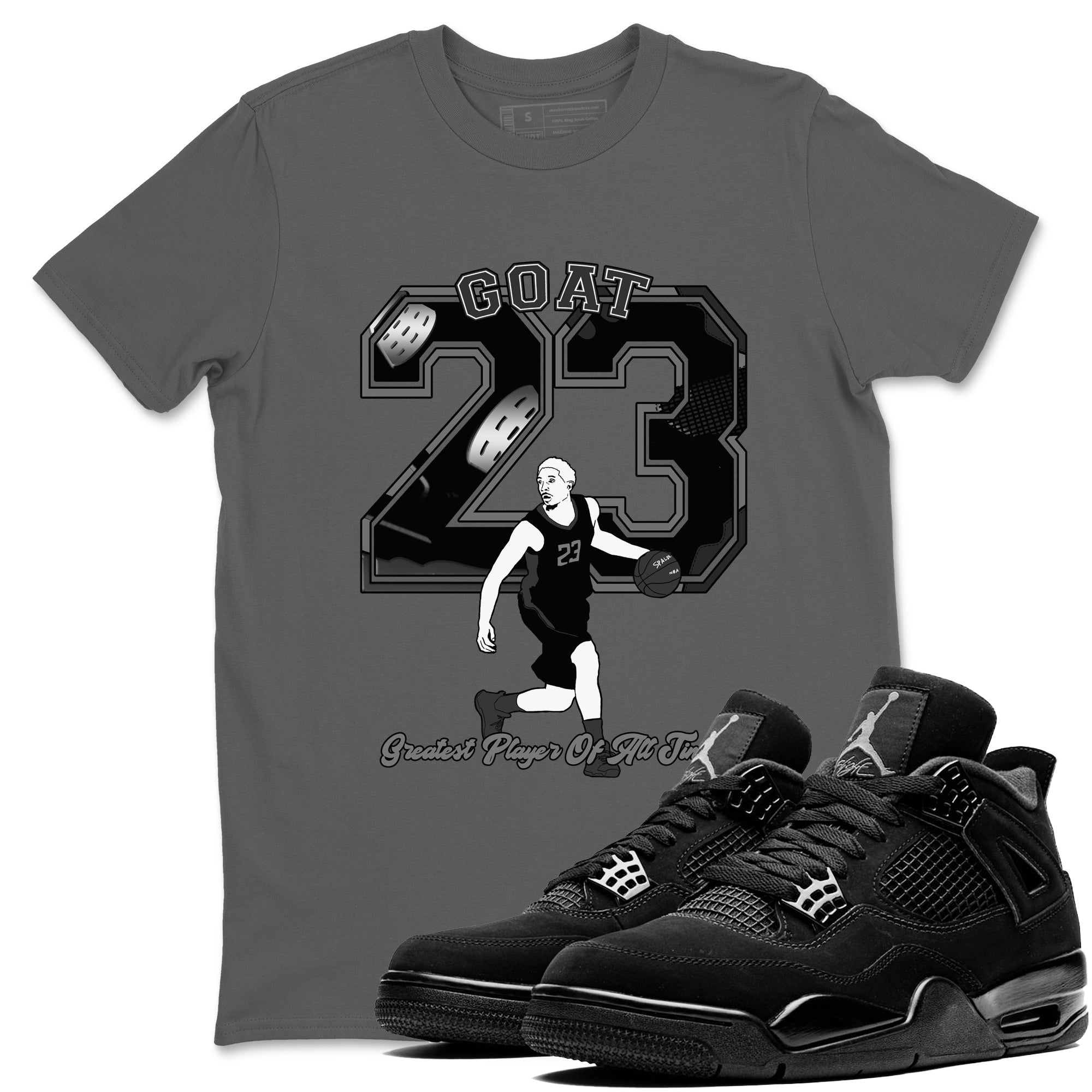 Goat Player snkmatch Tees - Air Jordan 4 Black Cat