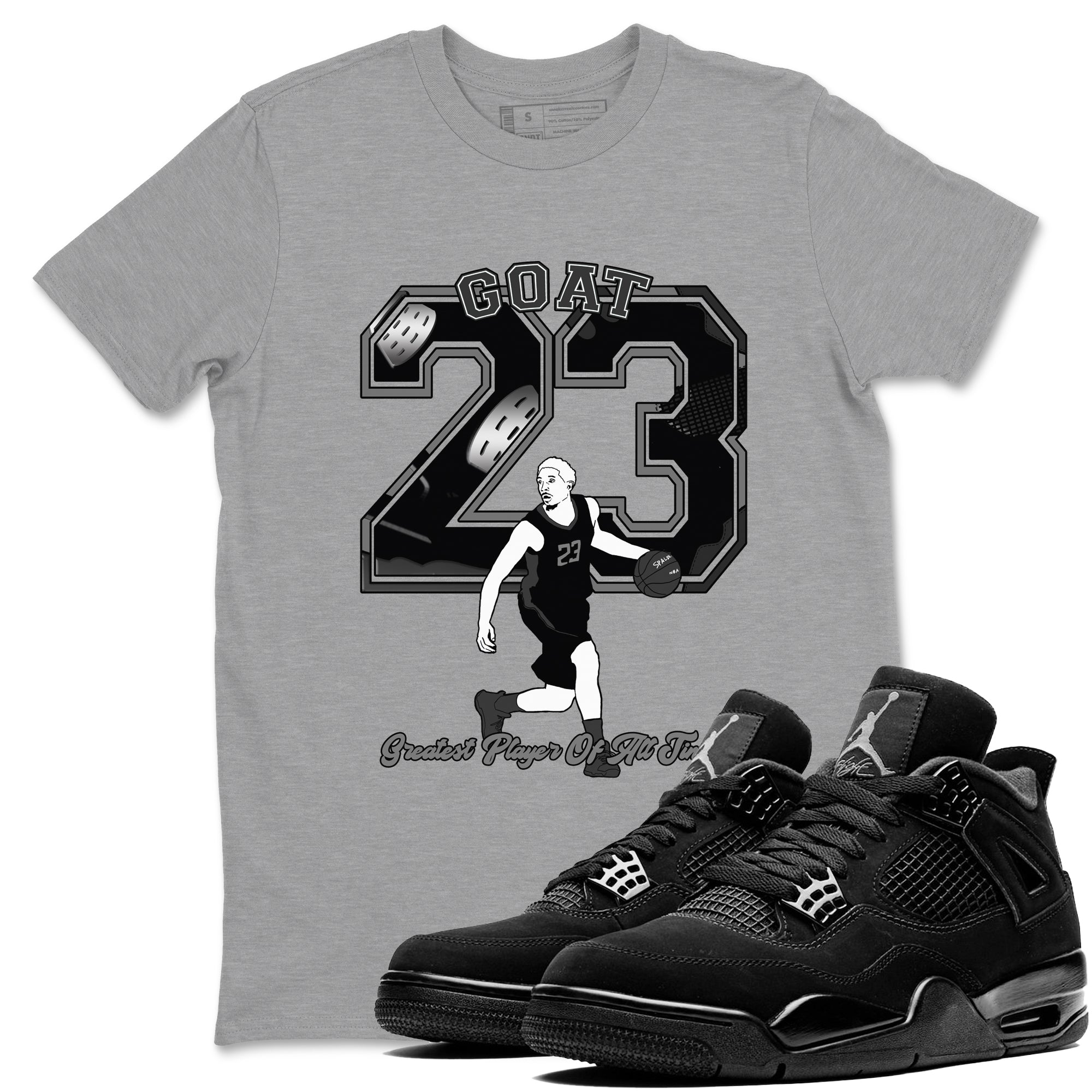 Goat Player snkmatch Tees - Air Jordan 4 Black Cat