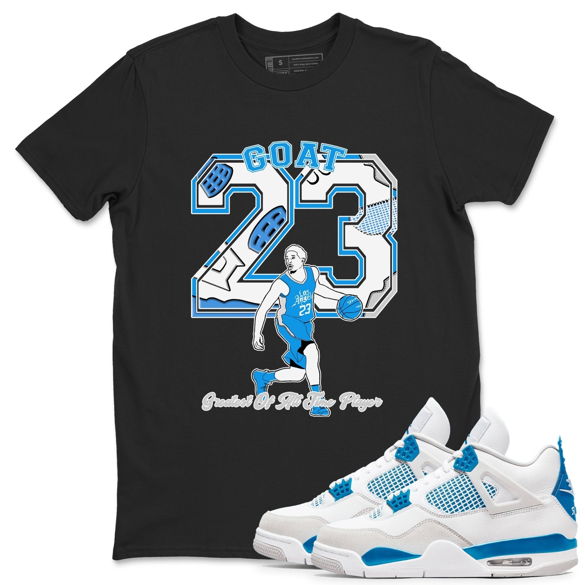 Goat Player snkmatch Tees - Air Jordan 4 Military Blue
