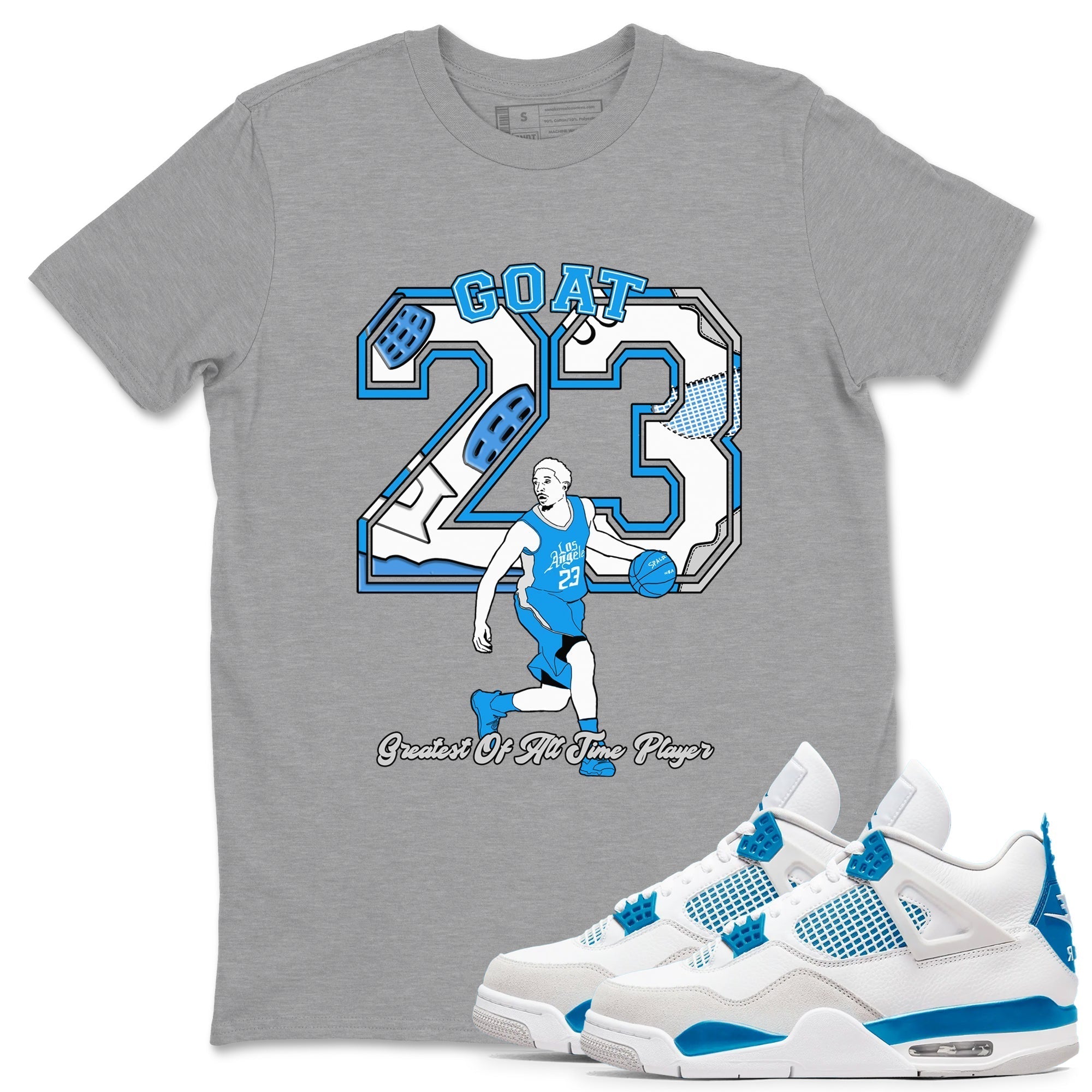 Goat Player snkmatch Tees - Air Jordan 4 Military Blue