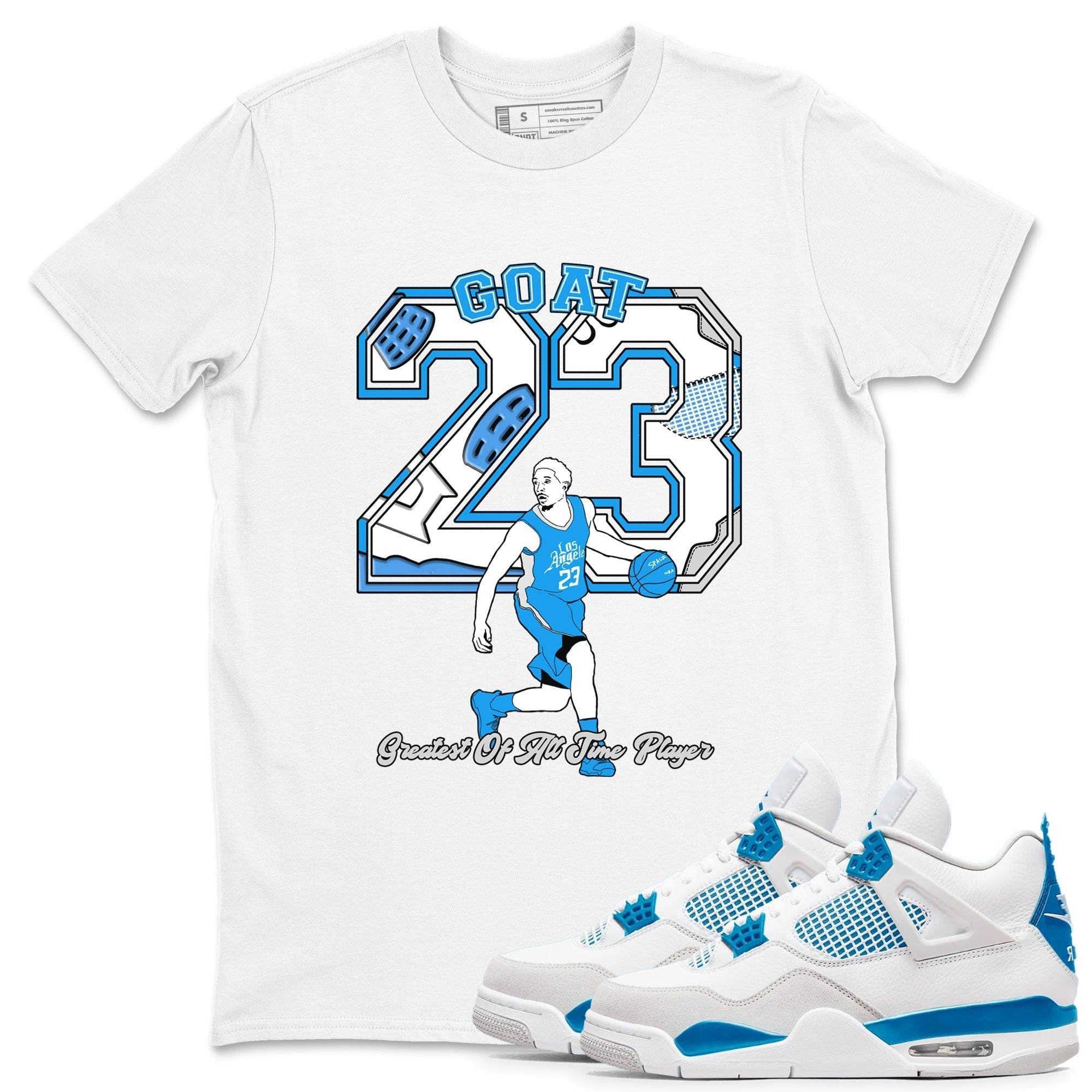 Goat Player snkmatch Tees - Air Jordan 4 Military Blue