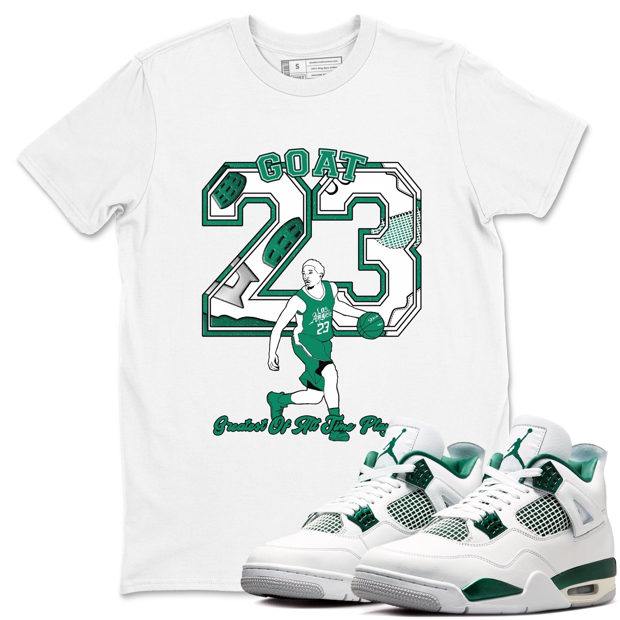 Goat Player snkmatch Tees - Air Jordan 4 Oxidized Green